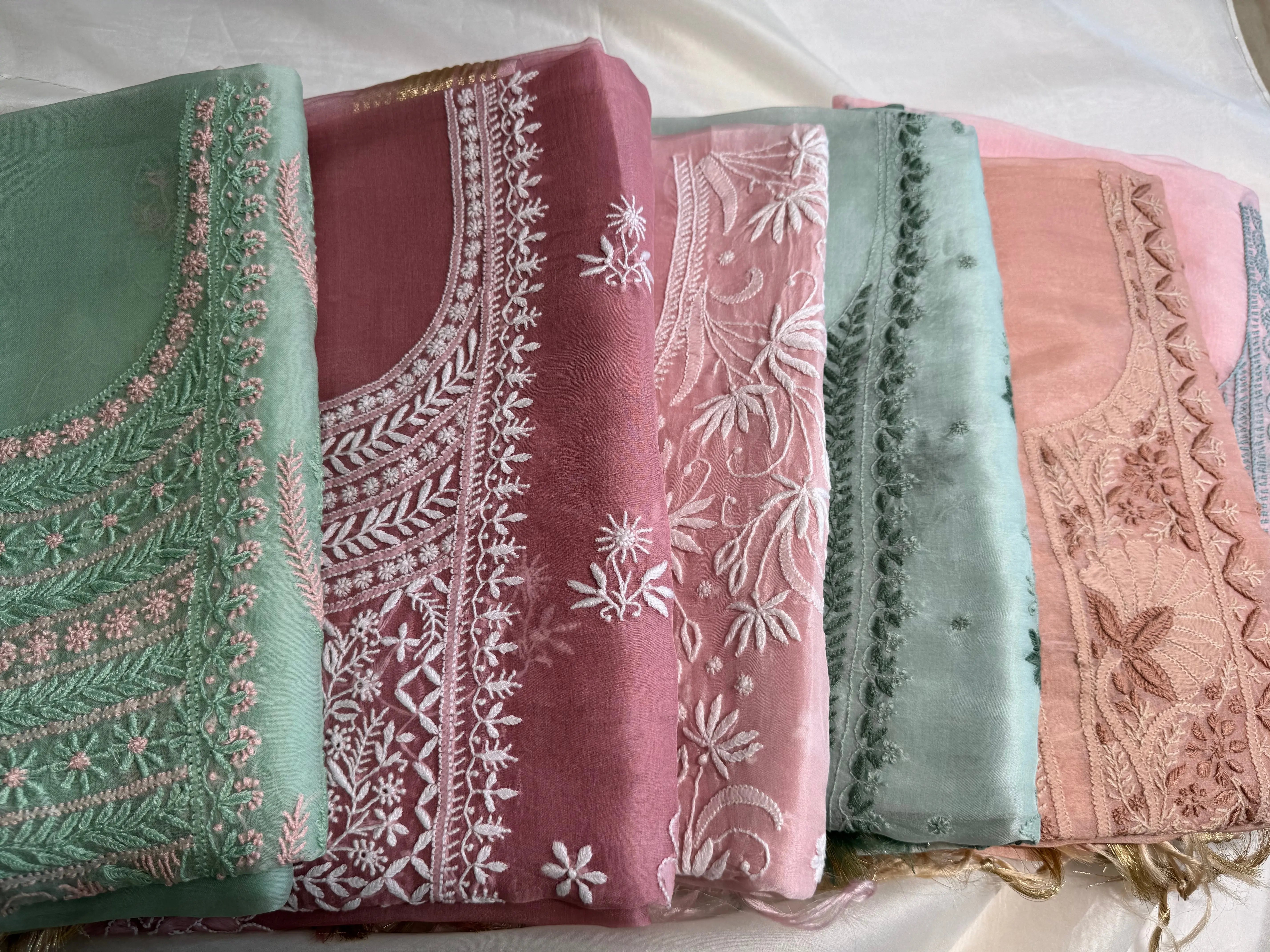 Organza-Unstitched-Fabric-with-Dupatta ARIAA CHIKANKARI