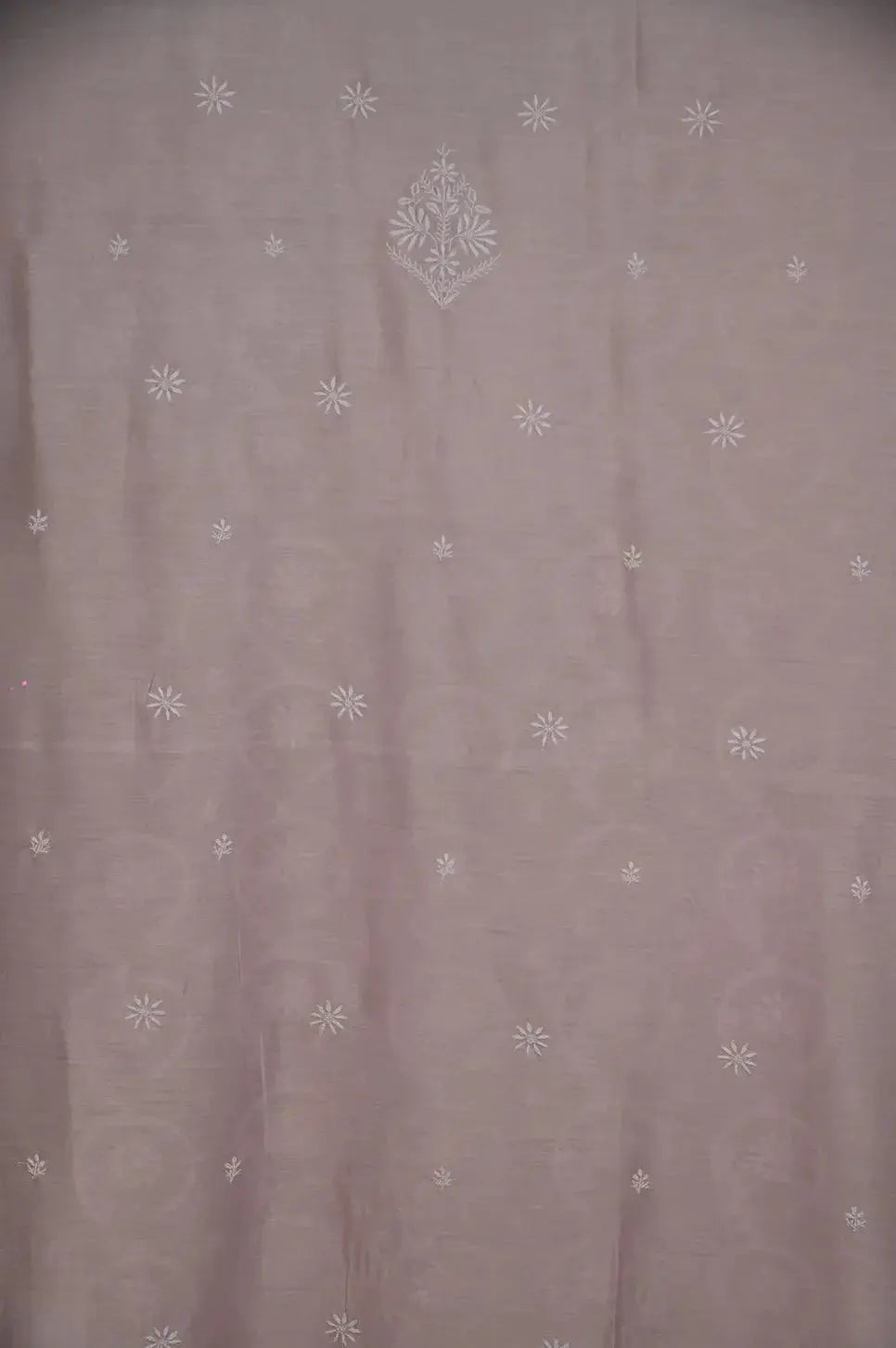Chanderi Length with Dupatta - Pale Pink - Lucknawi Chikankari