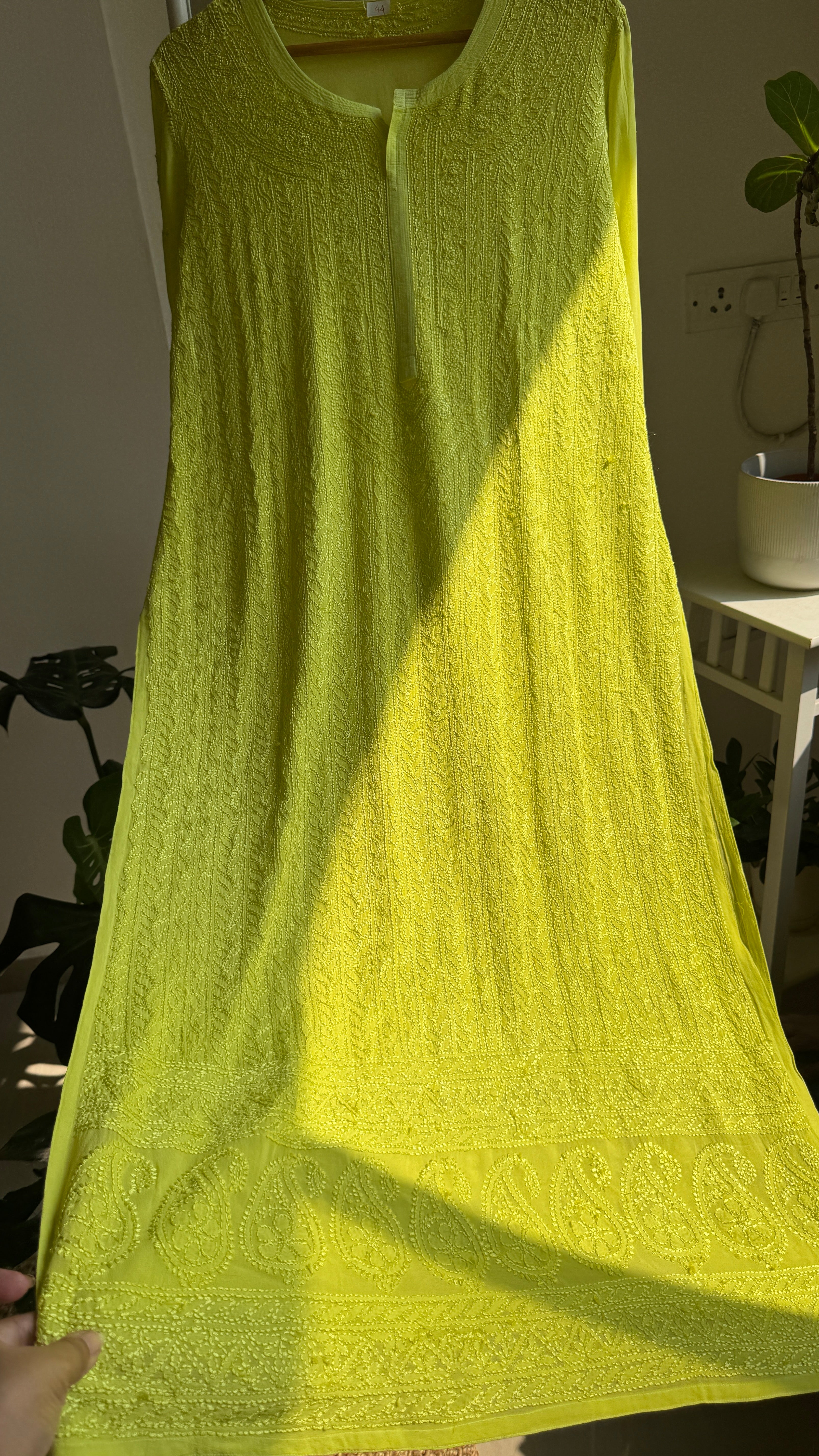 Viscose Kurti - Neon Yellow