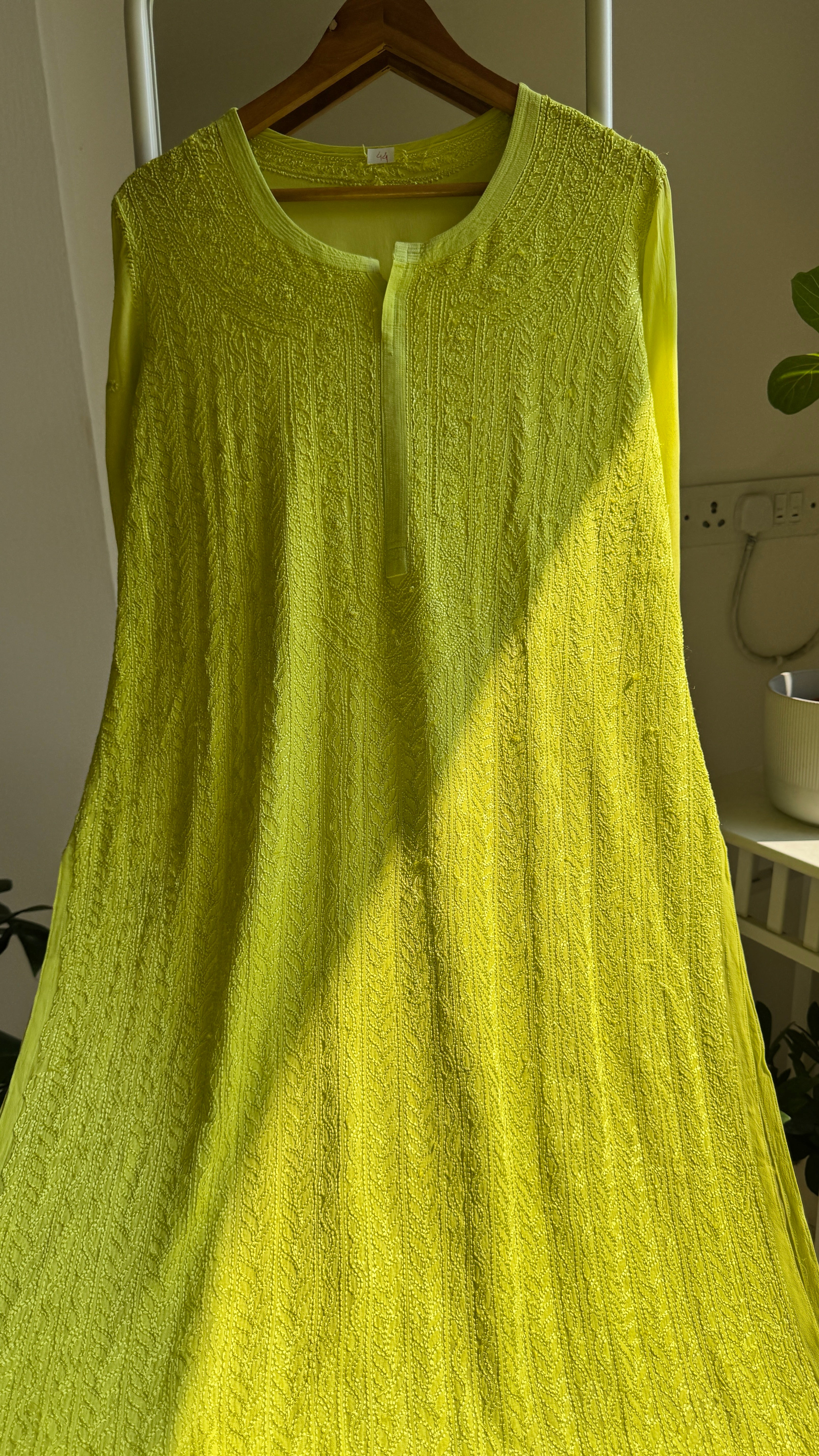 Viscose Kurti - Neon Yellow