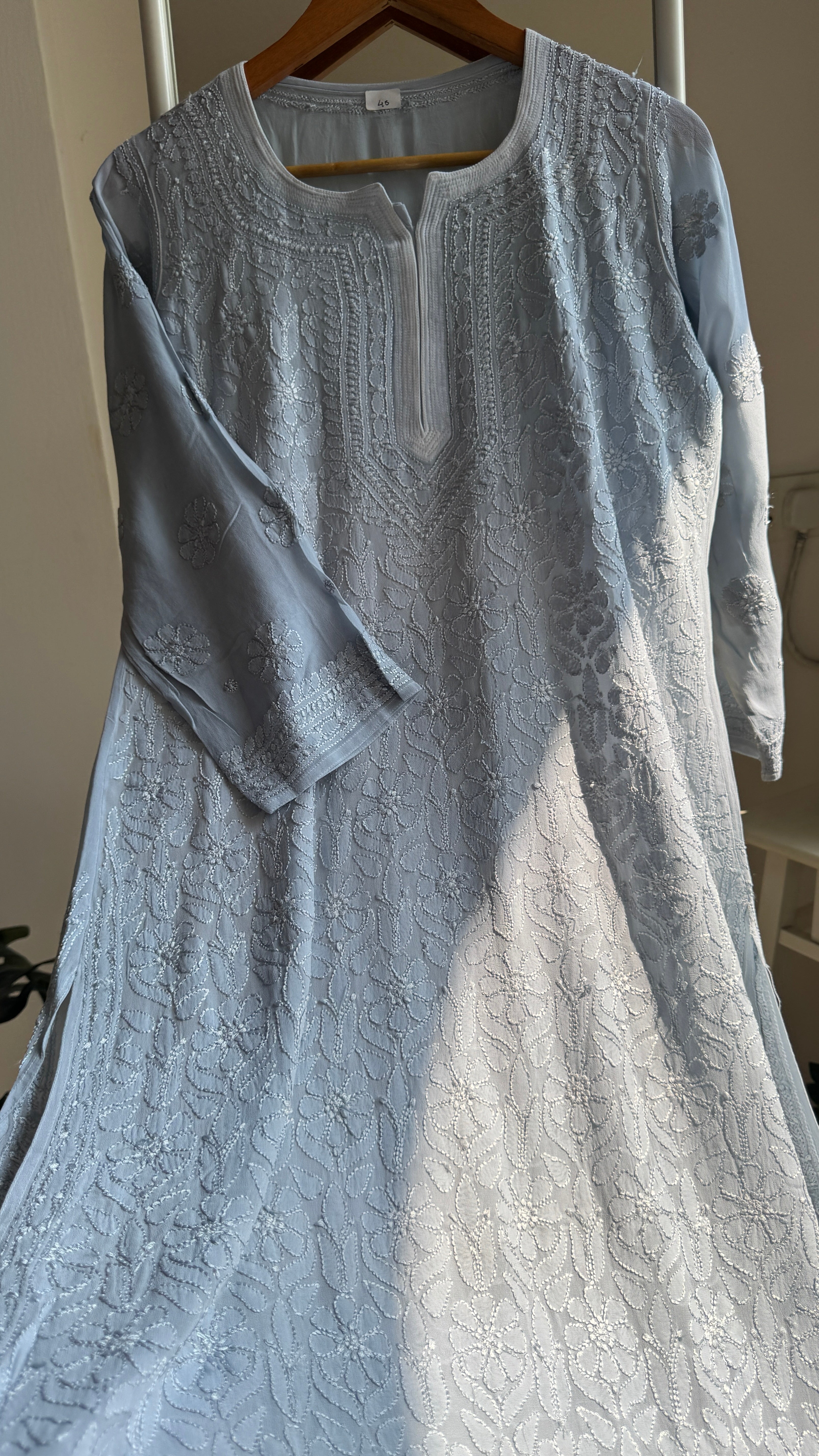Viscose Kurti - Grey Blue