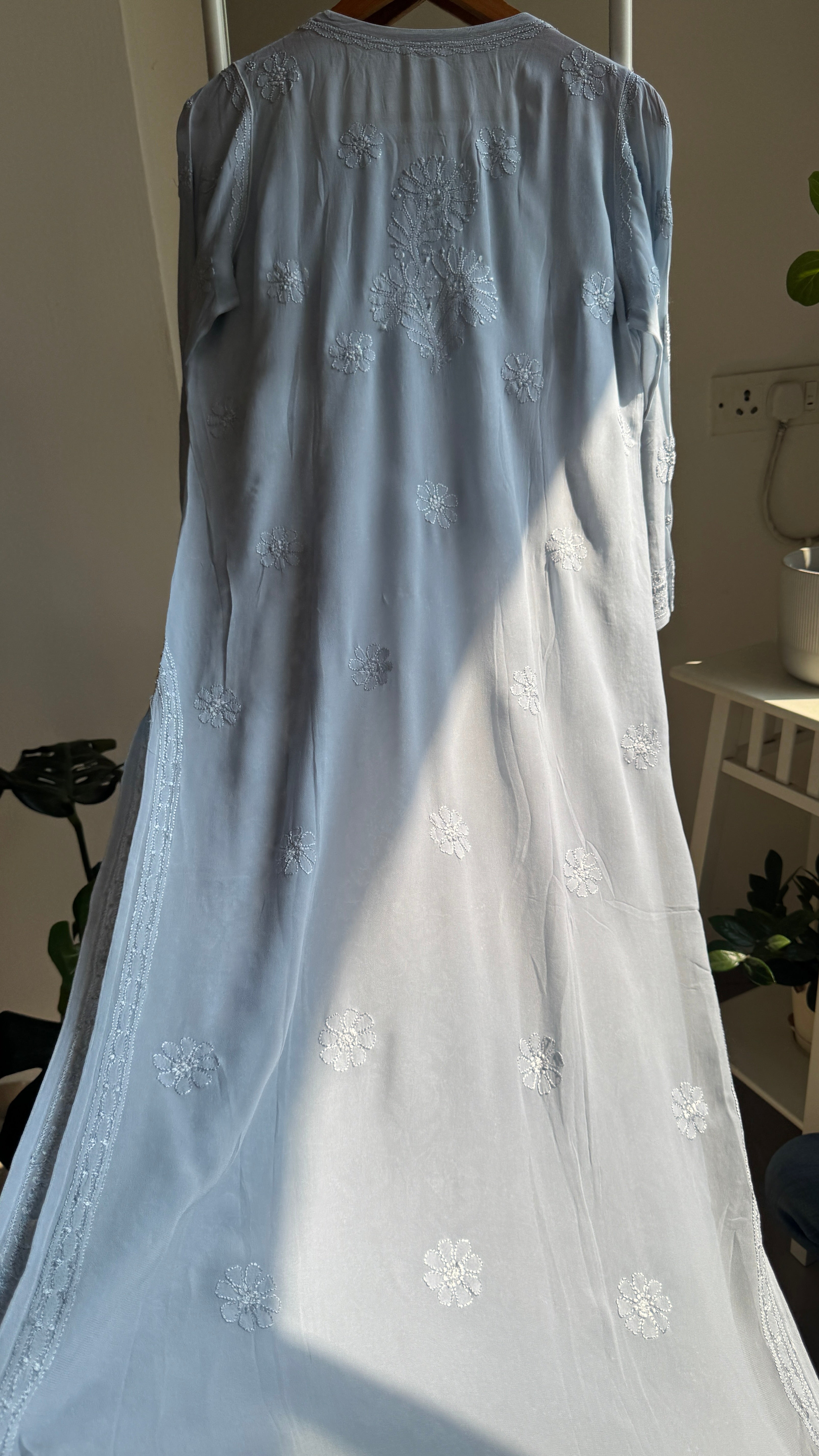 Viscose Kurti - Grey Blue