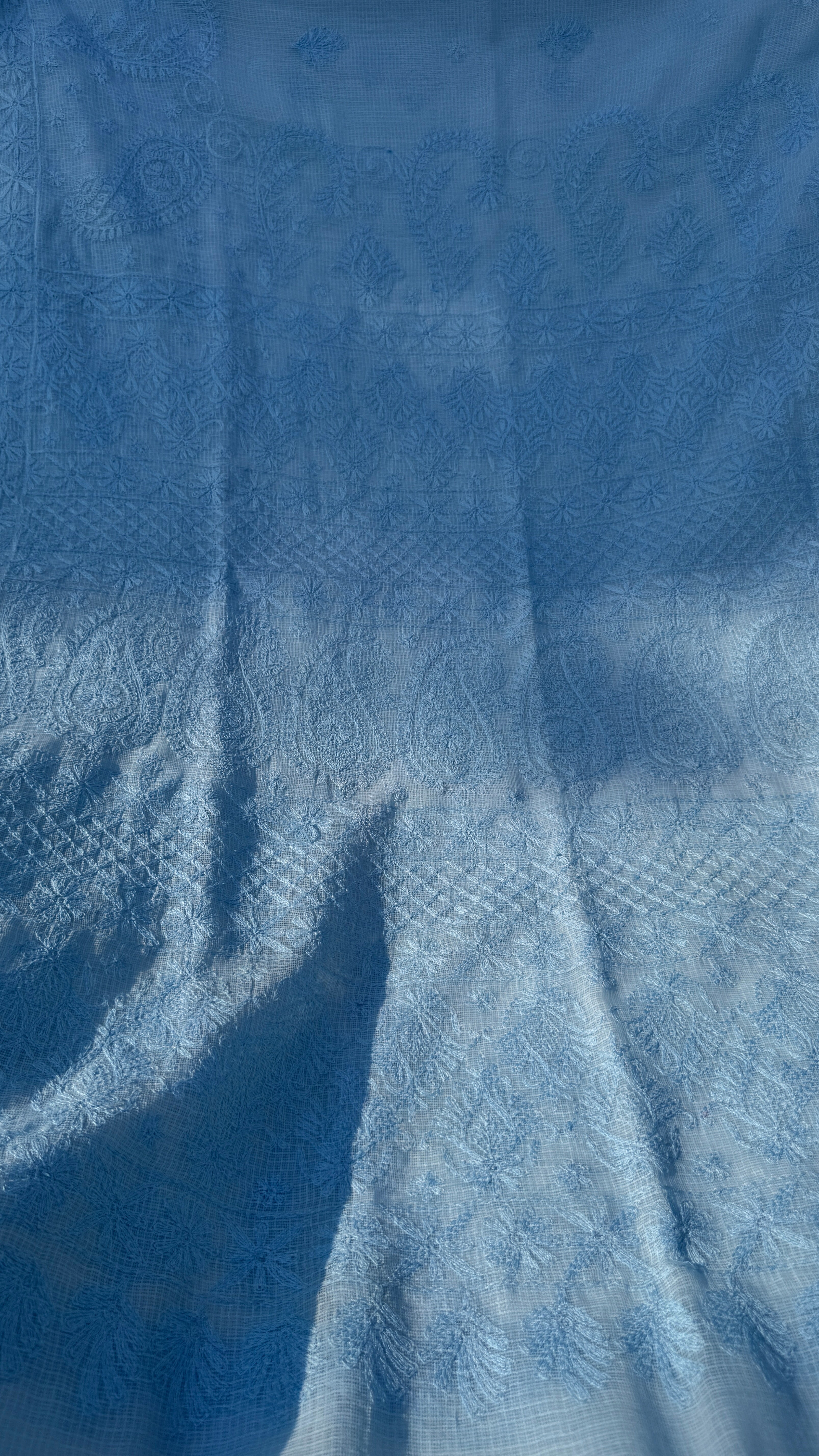 Kota Chikankari saree in Blue