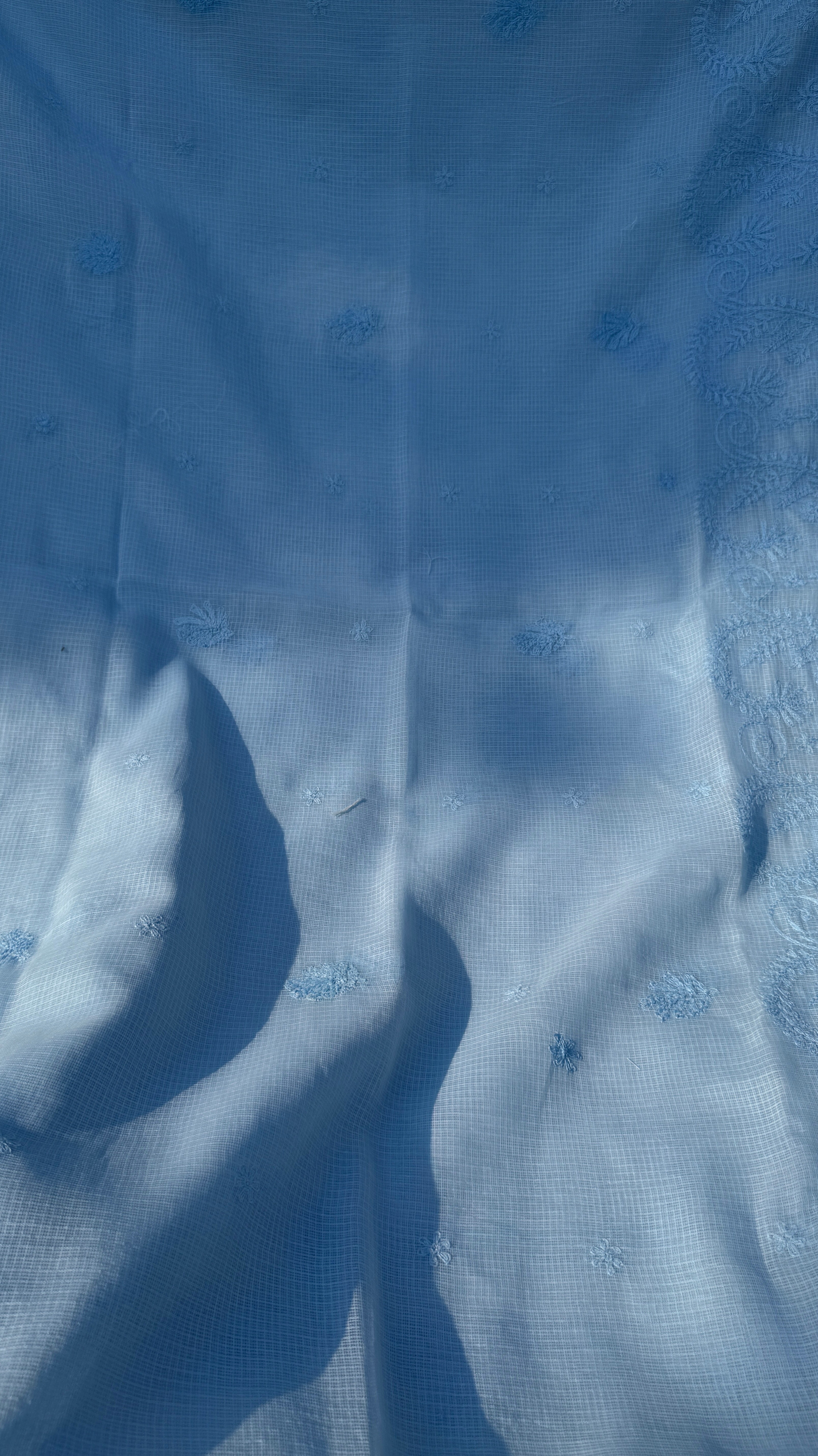Kota Chikankari saree in Blue