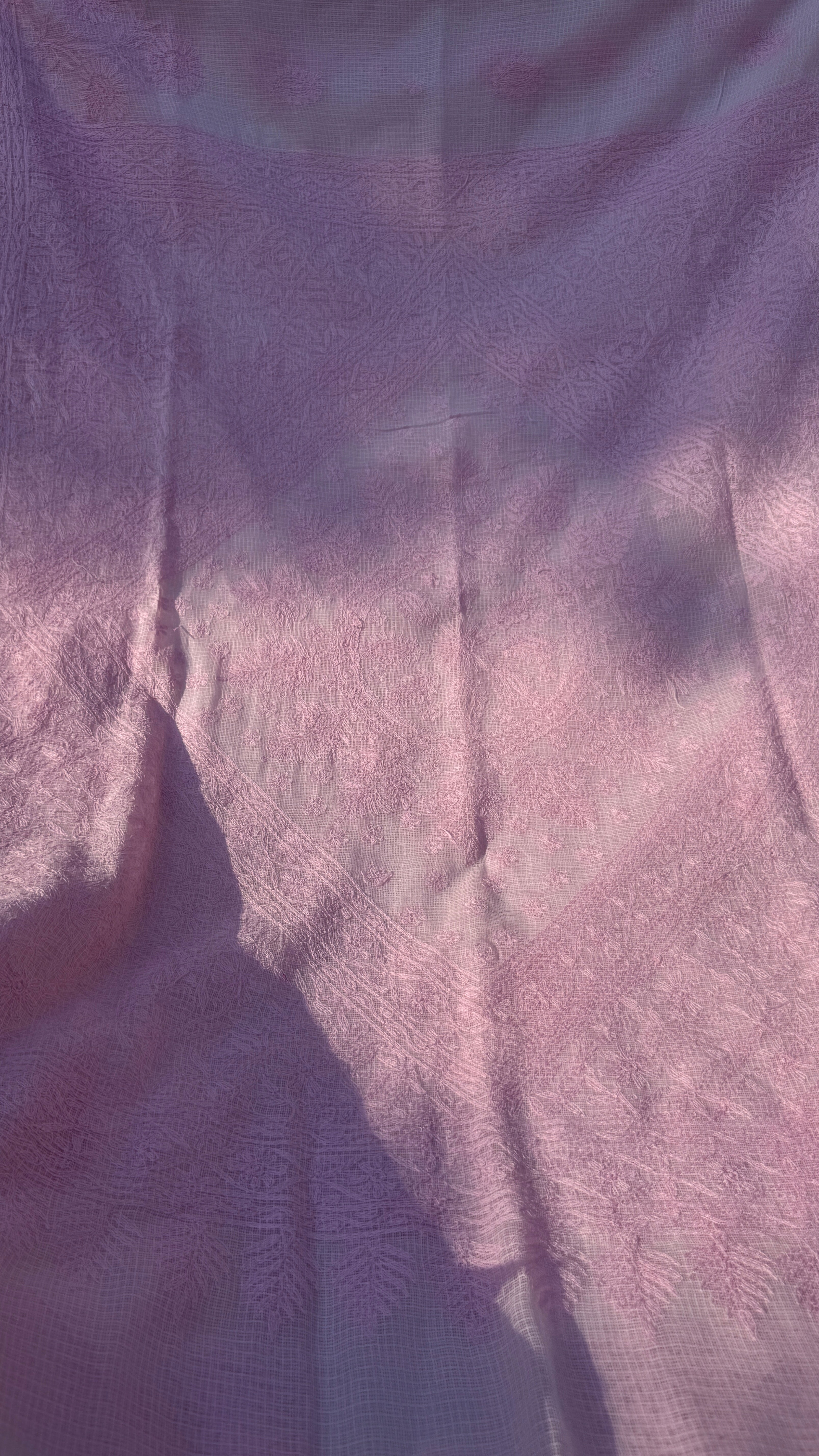 Kota Chikankari saree in Pink