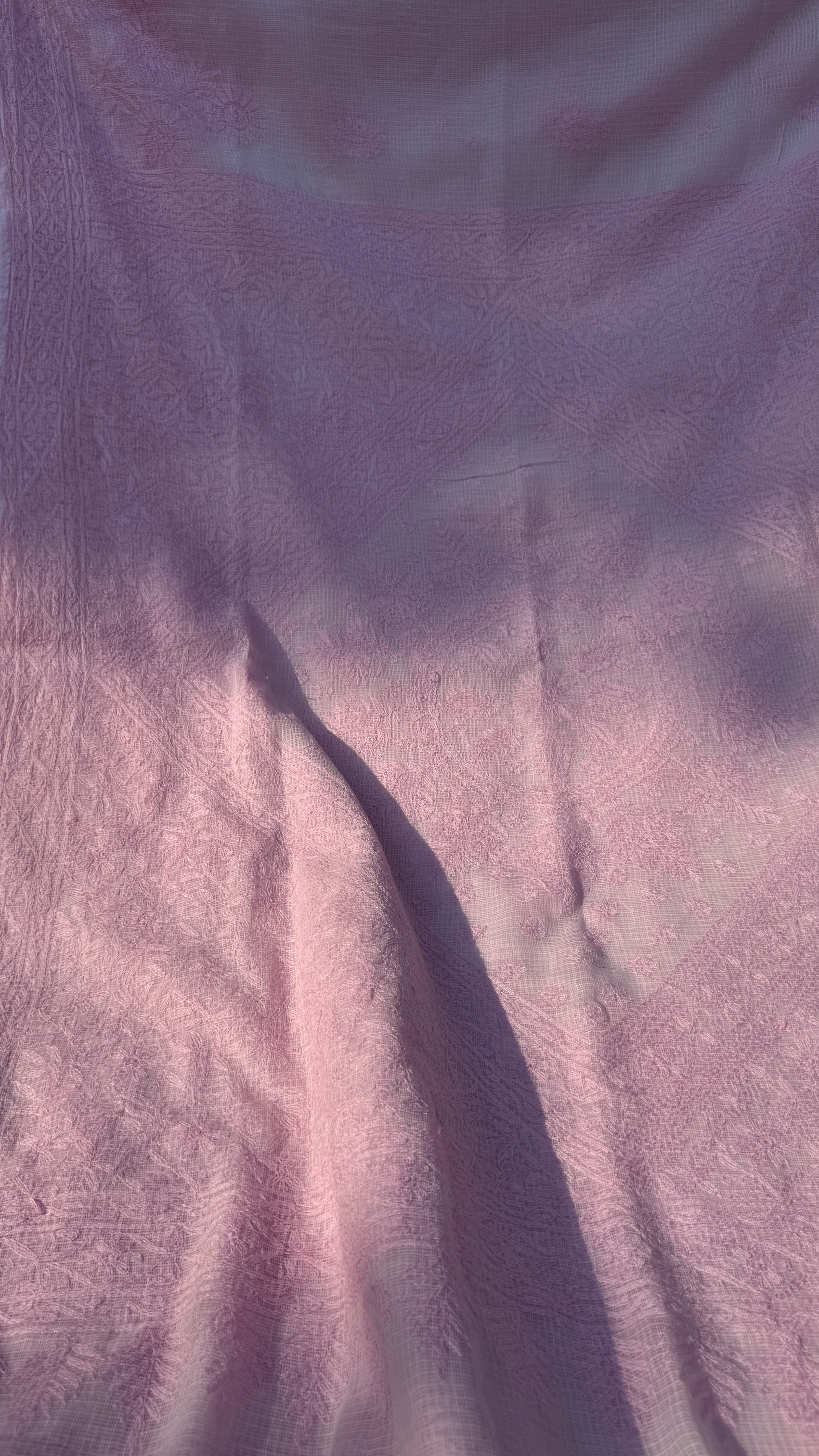 Kota Chikankari saree in Pink