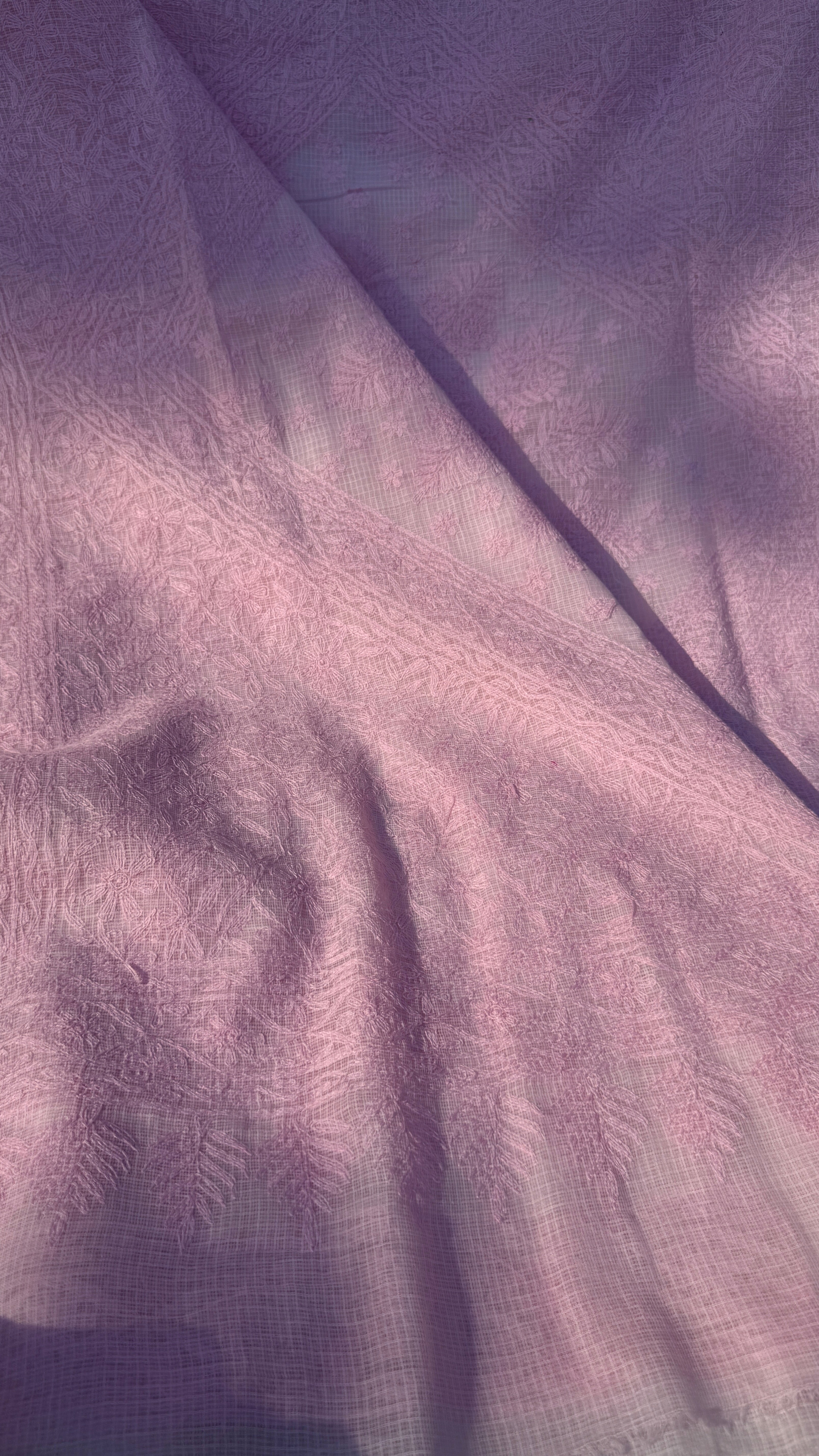 Kota Chikankari saree in Pink