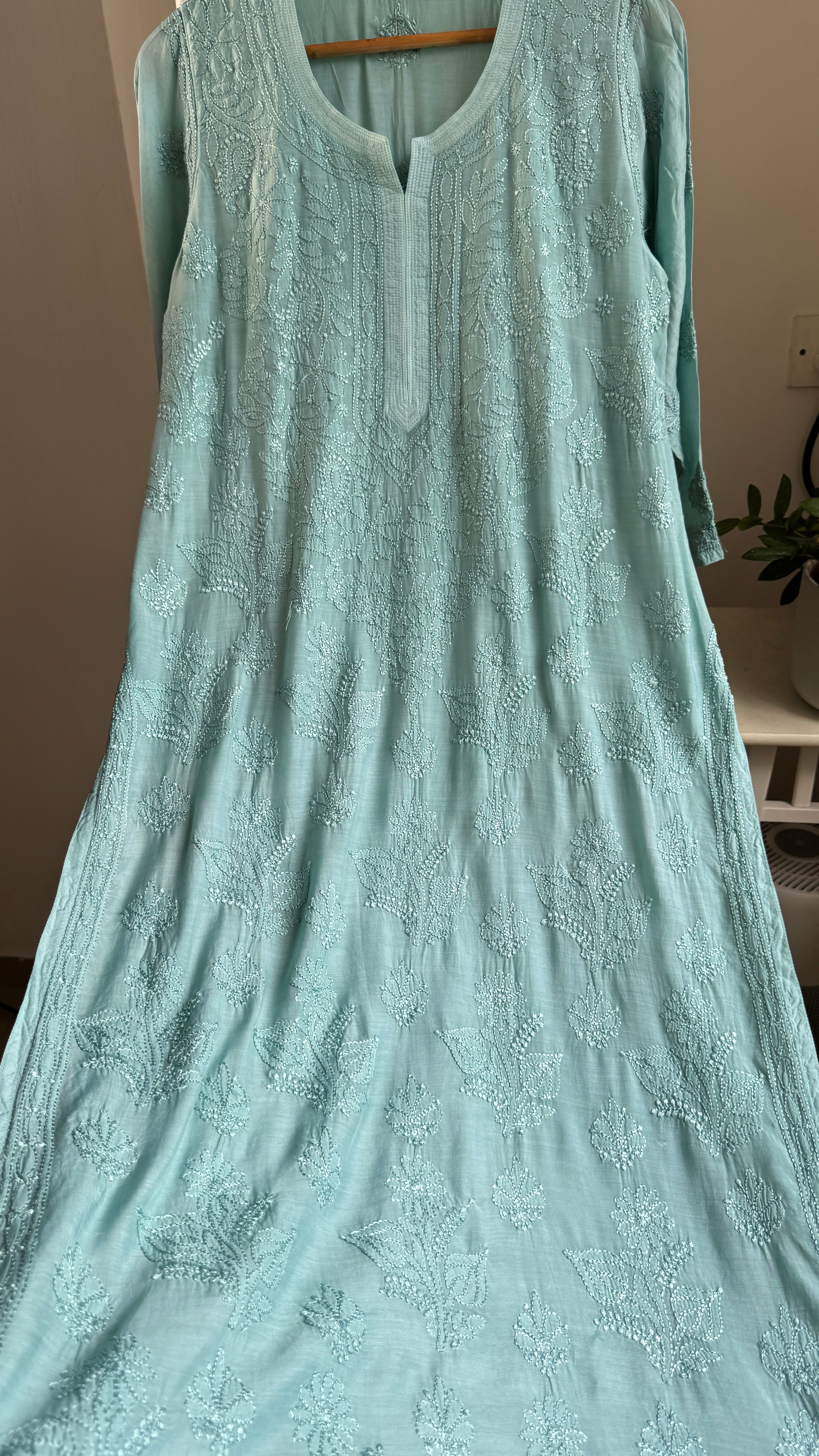 Muslin Chikankari Kurti - Tiffany - BERRY Collection