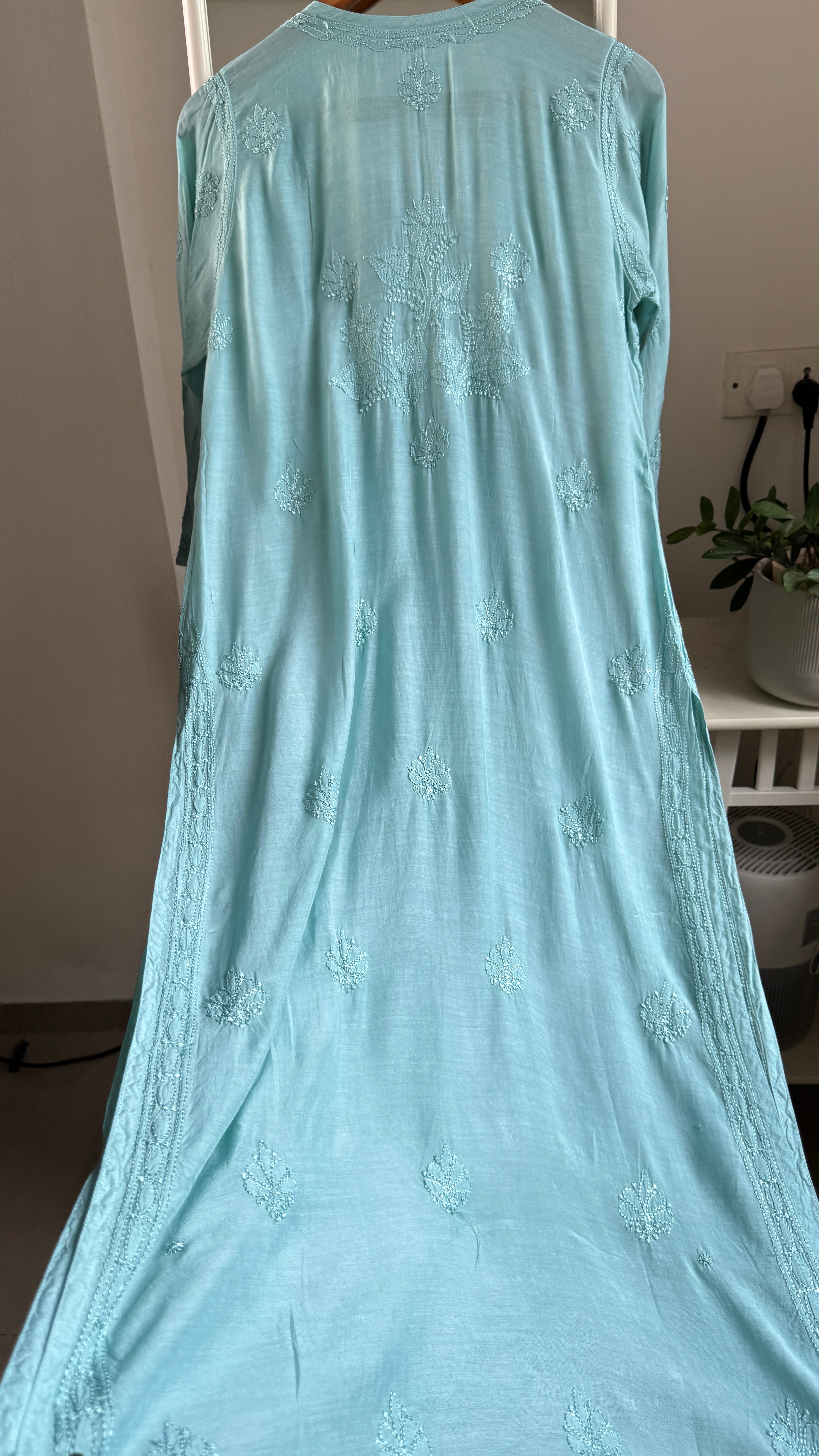 Muslin Chikankari Kurti - Tiffany - BERRY Collection
