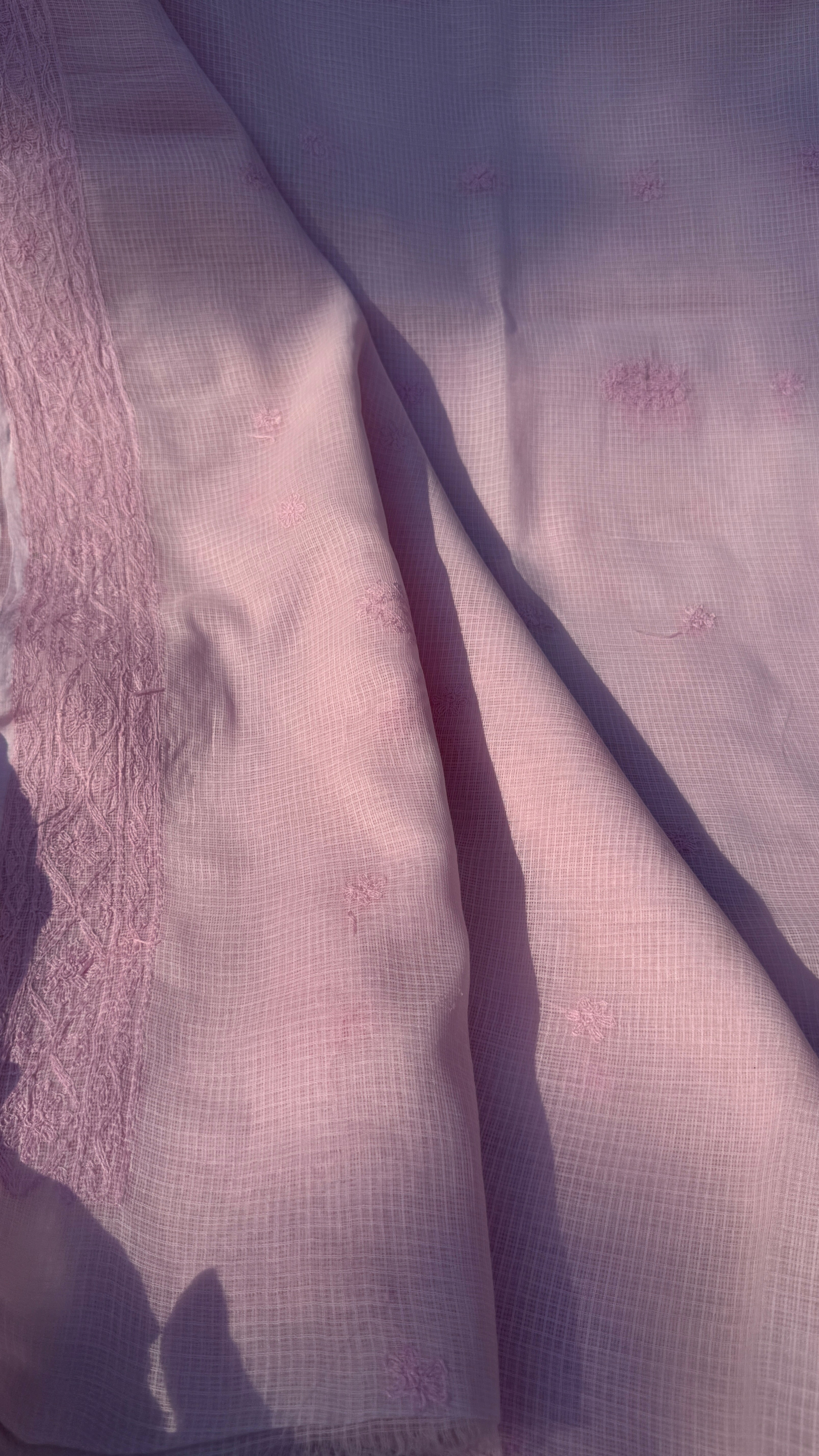 Kota Chikankari saree in Pink