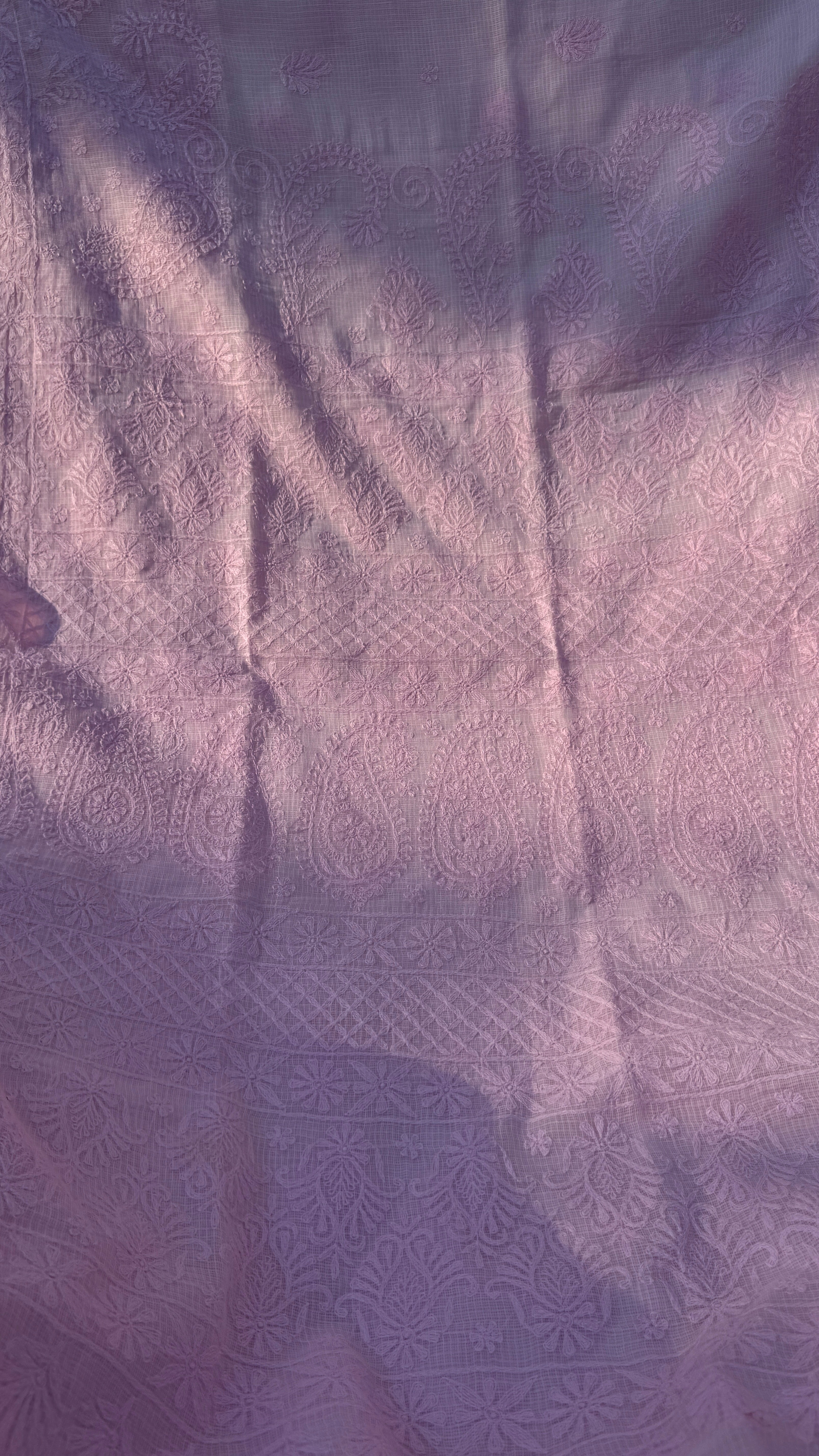 Kota Chikankari saree in Pink