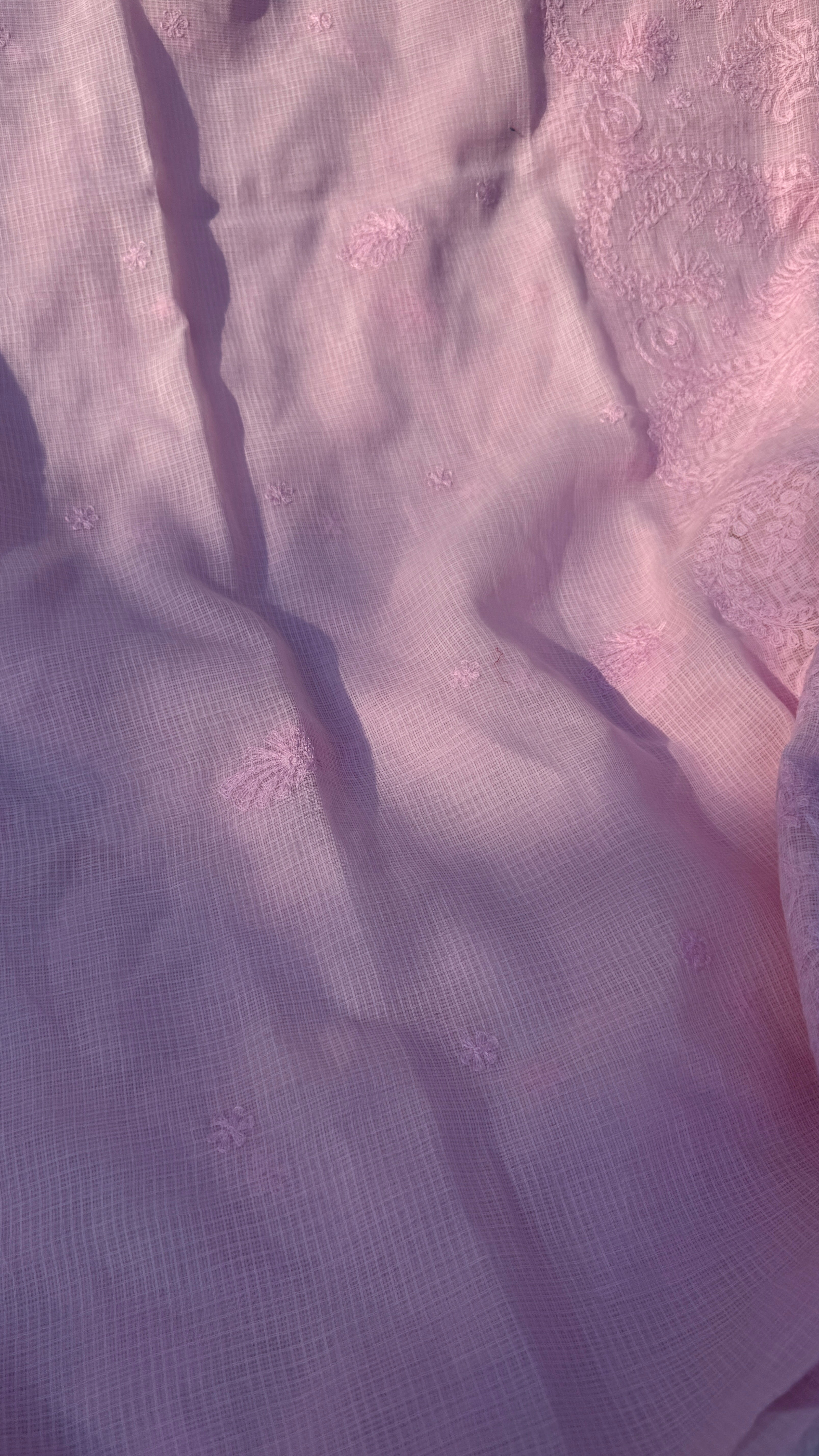 Kota Chikankari saree in Pink
