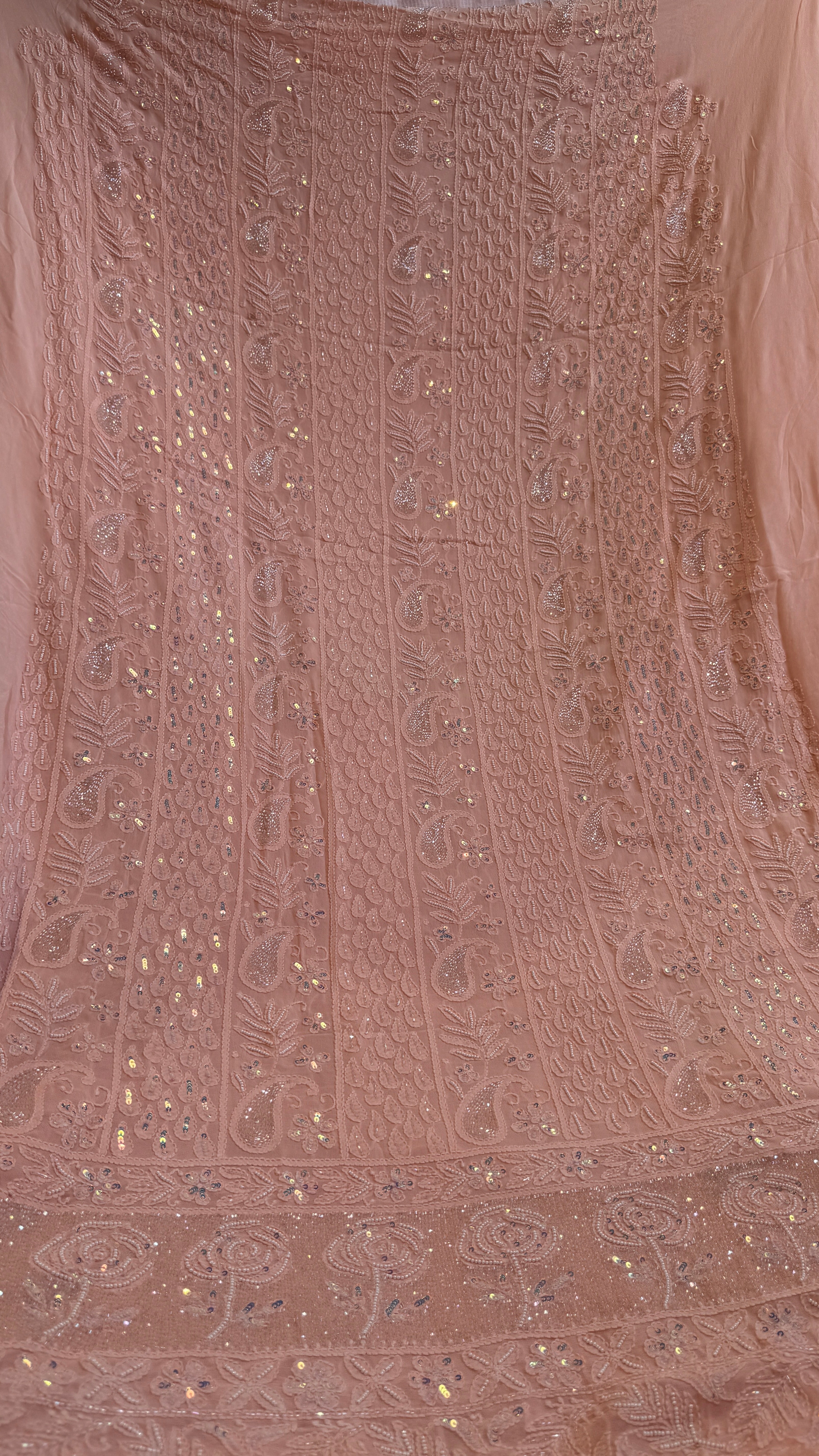Viscose Length with Dupatta - Deep Peach