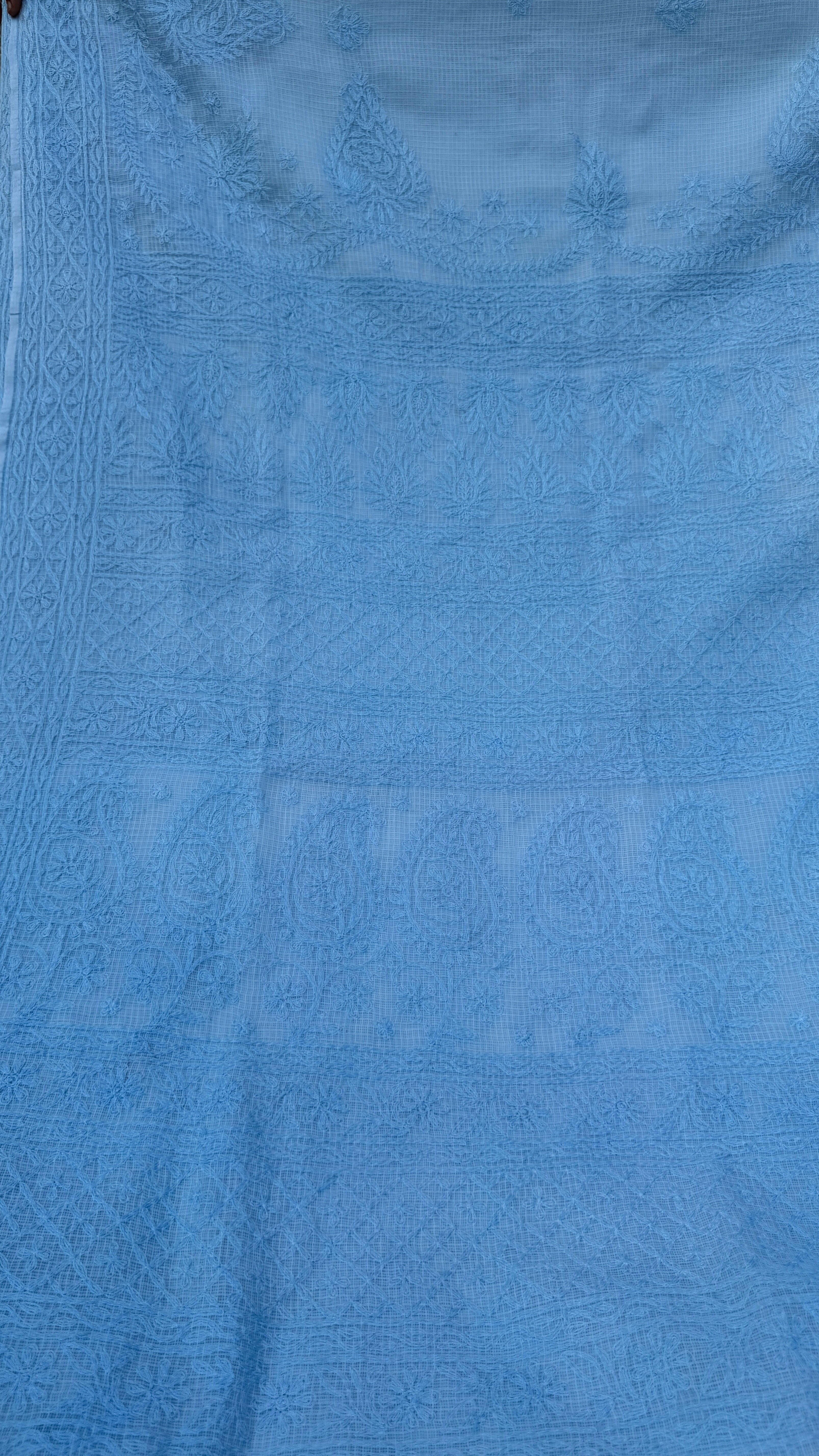 Kota Chikankari saree in Blue