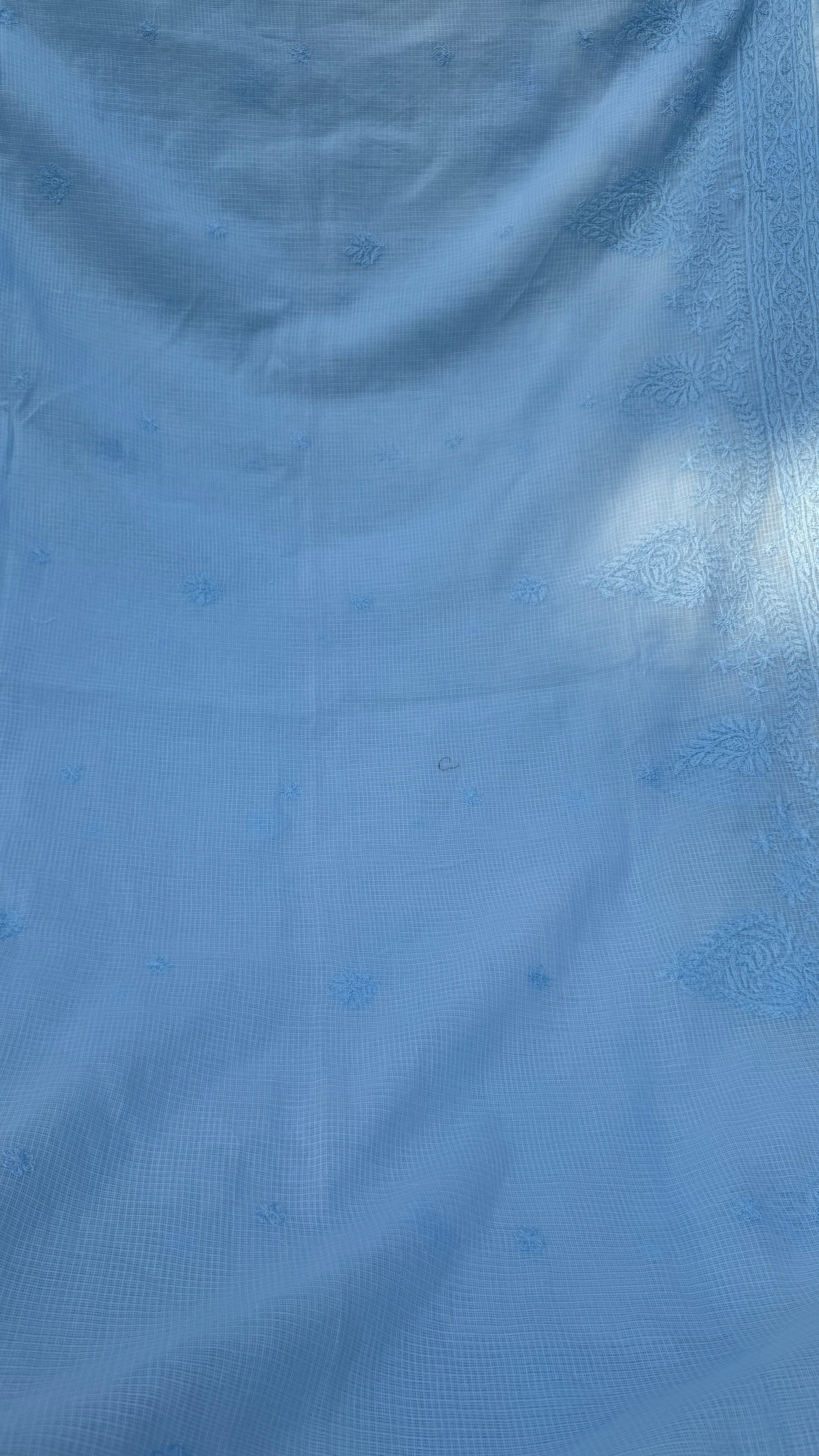 Kota Chikankari saree in Blue
