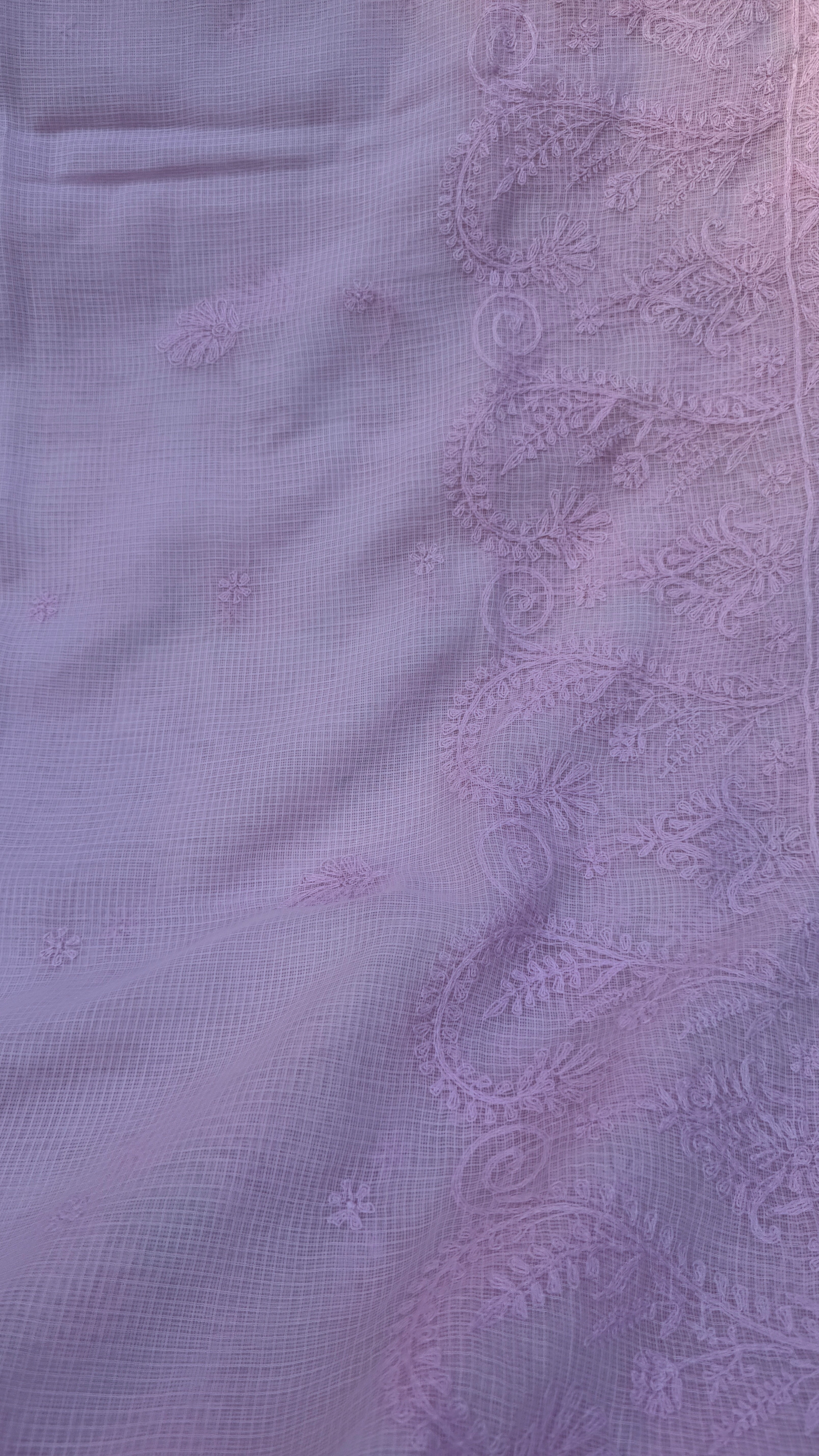 Kota Chikankari saree in Pink