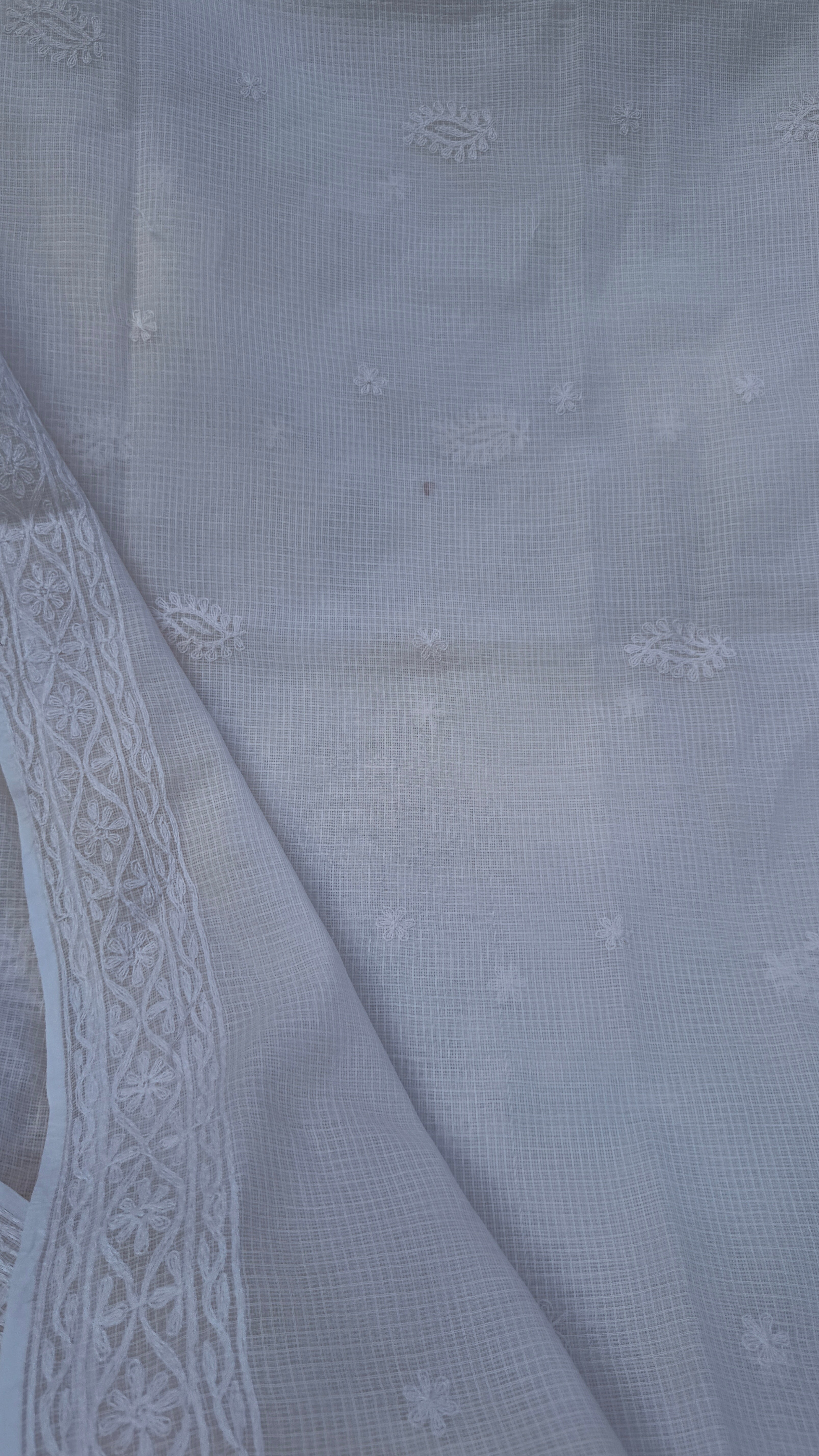 Kota Chikankari saree in Pale Pink