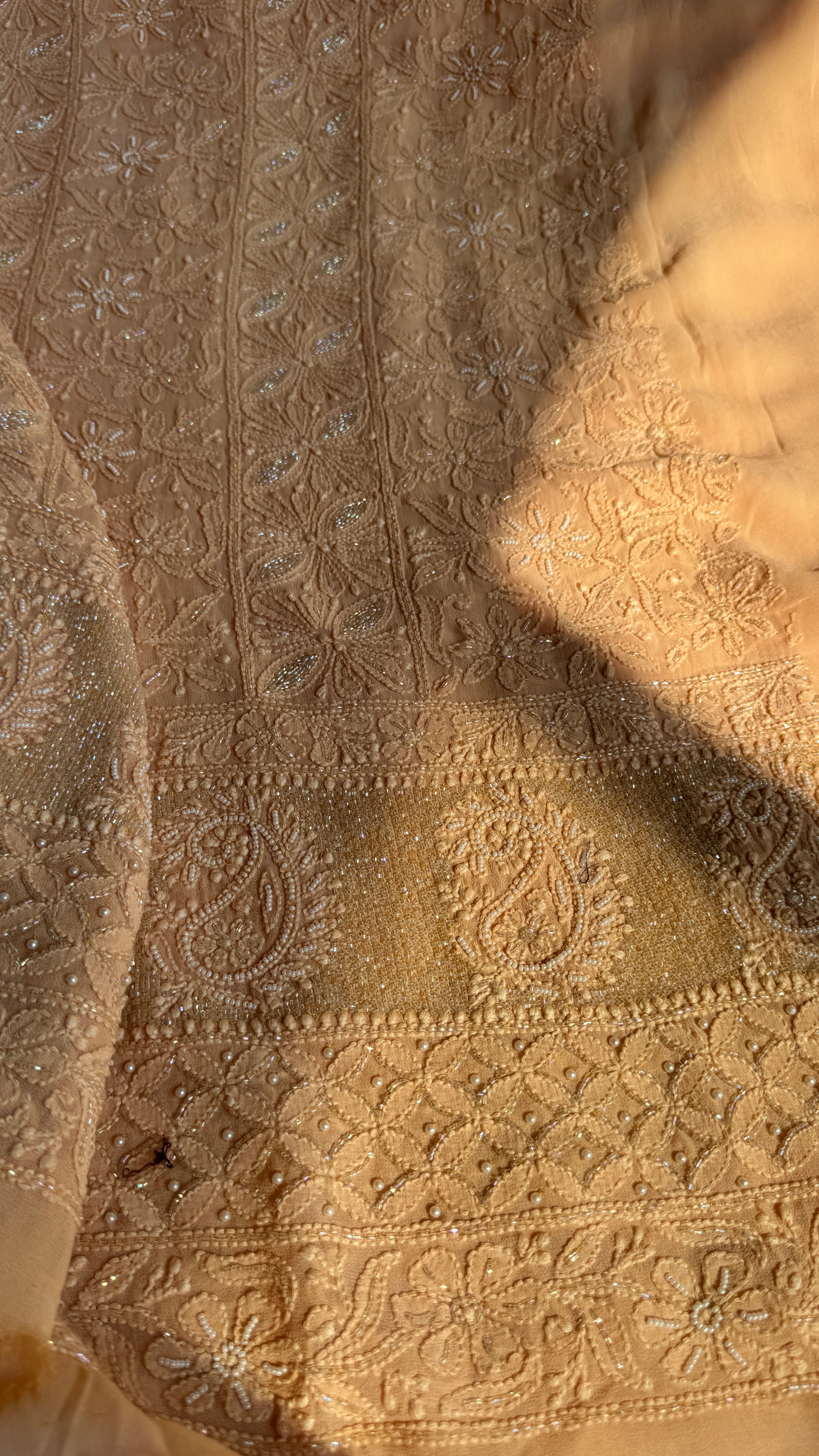 Viscose Length with Dupatta - Beige
