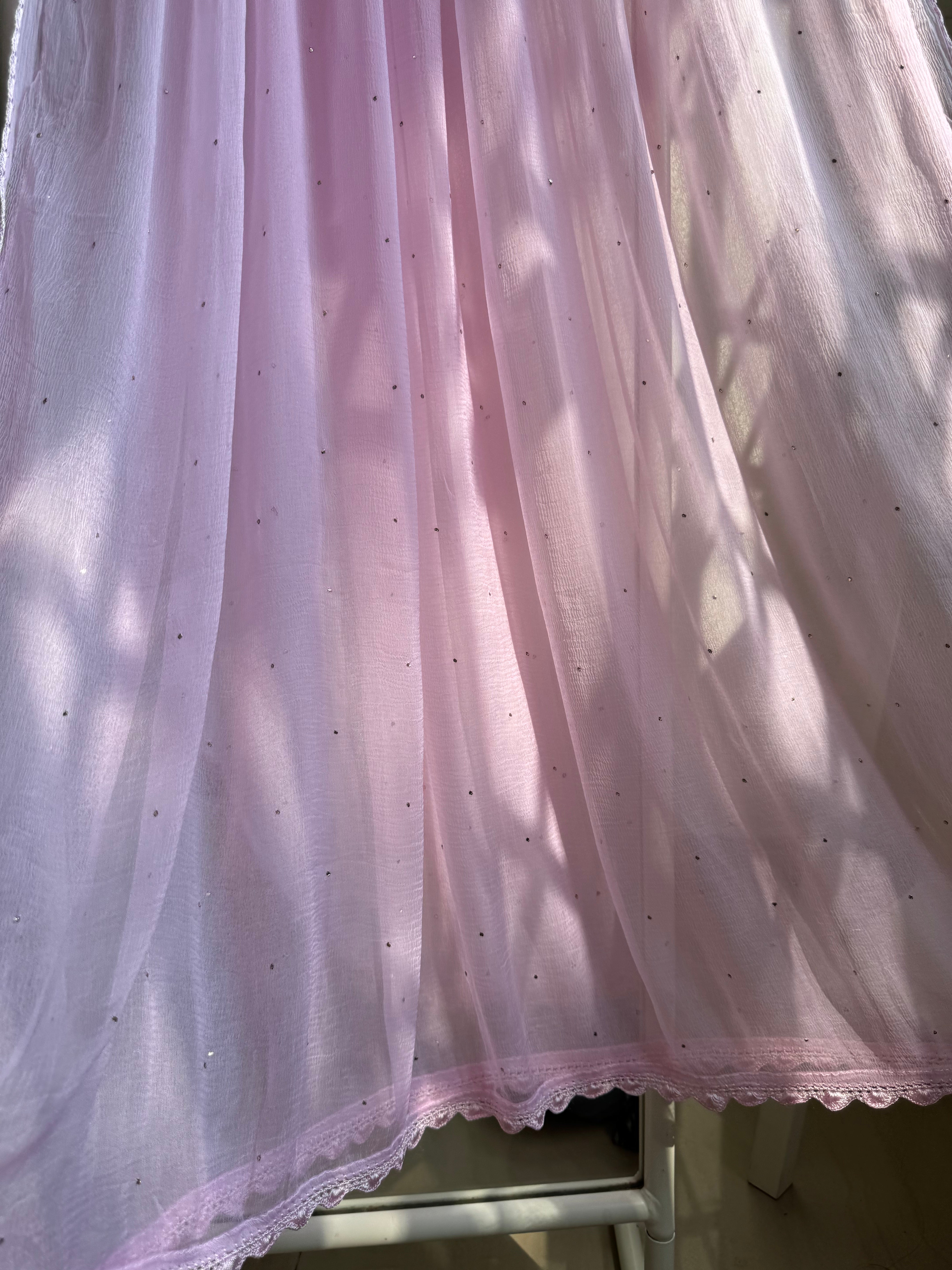 Chiffon Dupatta With Mukaish work ARIAA CHIKANKARI