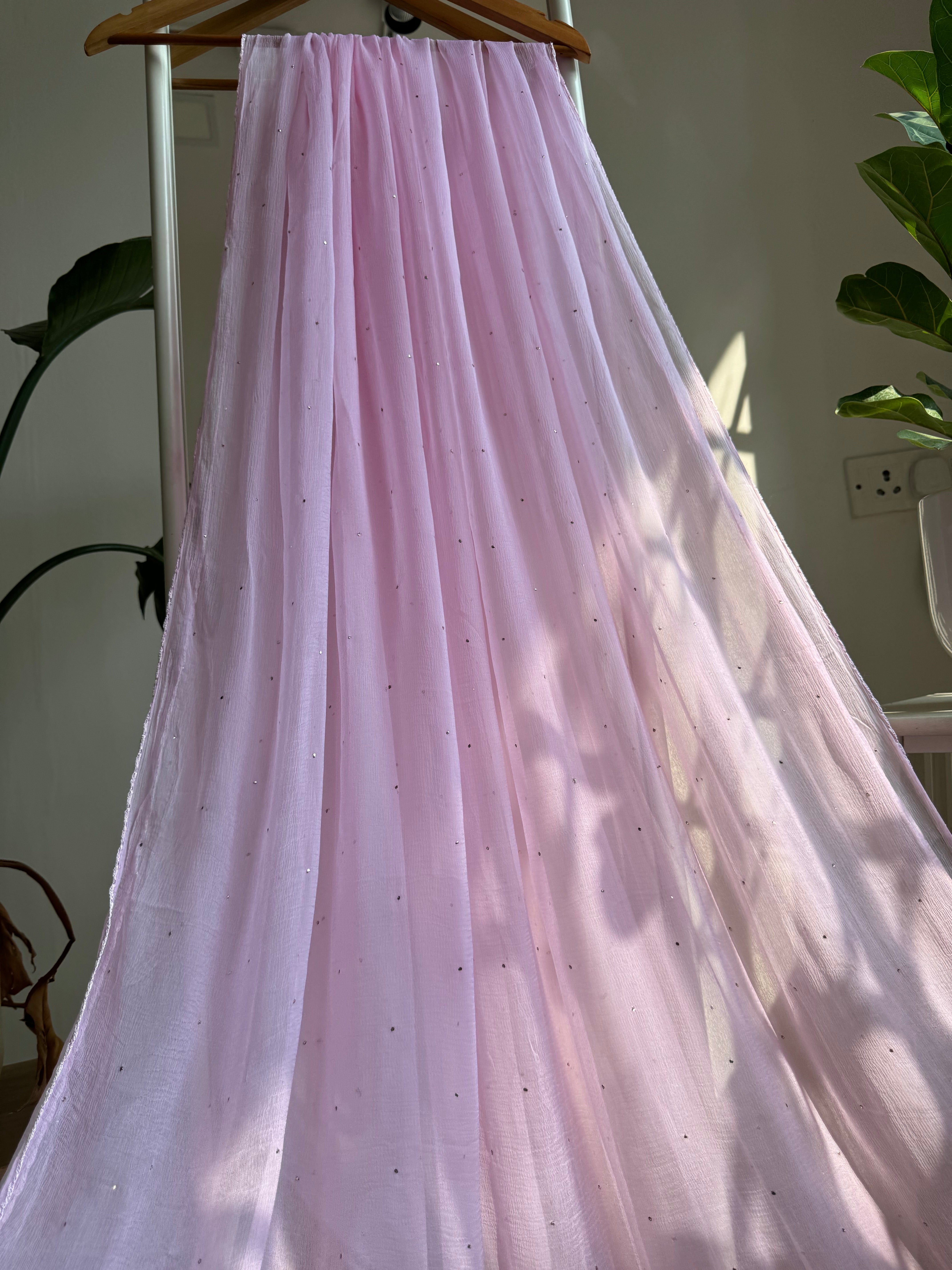 Chiffon Dupatta With Mukaish work ARIAA CHIKANKARI