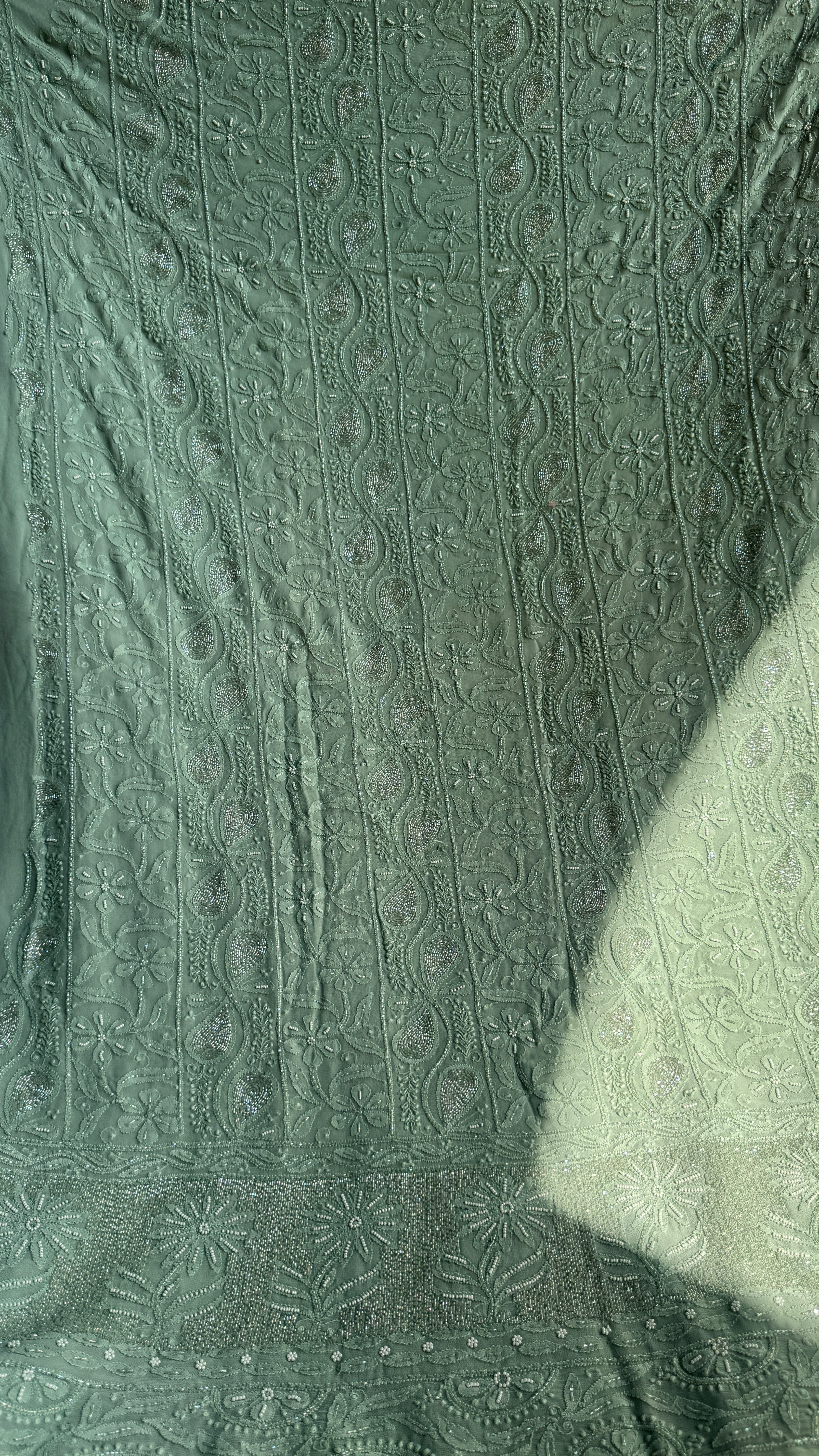 Viscose Length with Dupatta - Sage Green