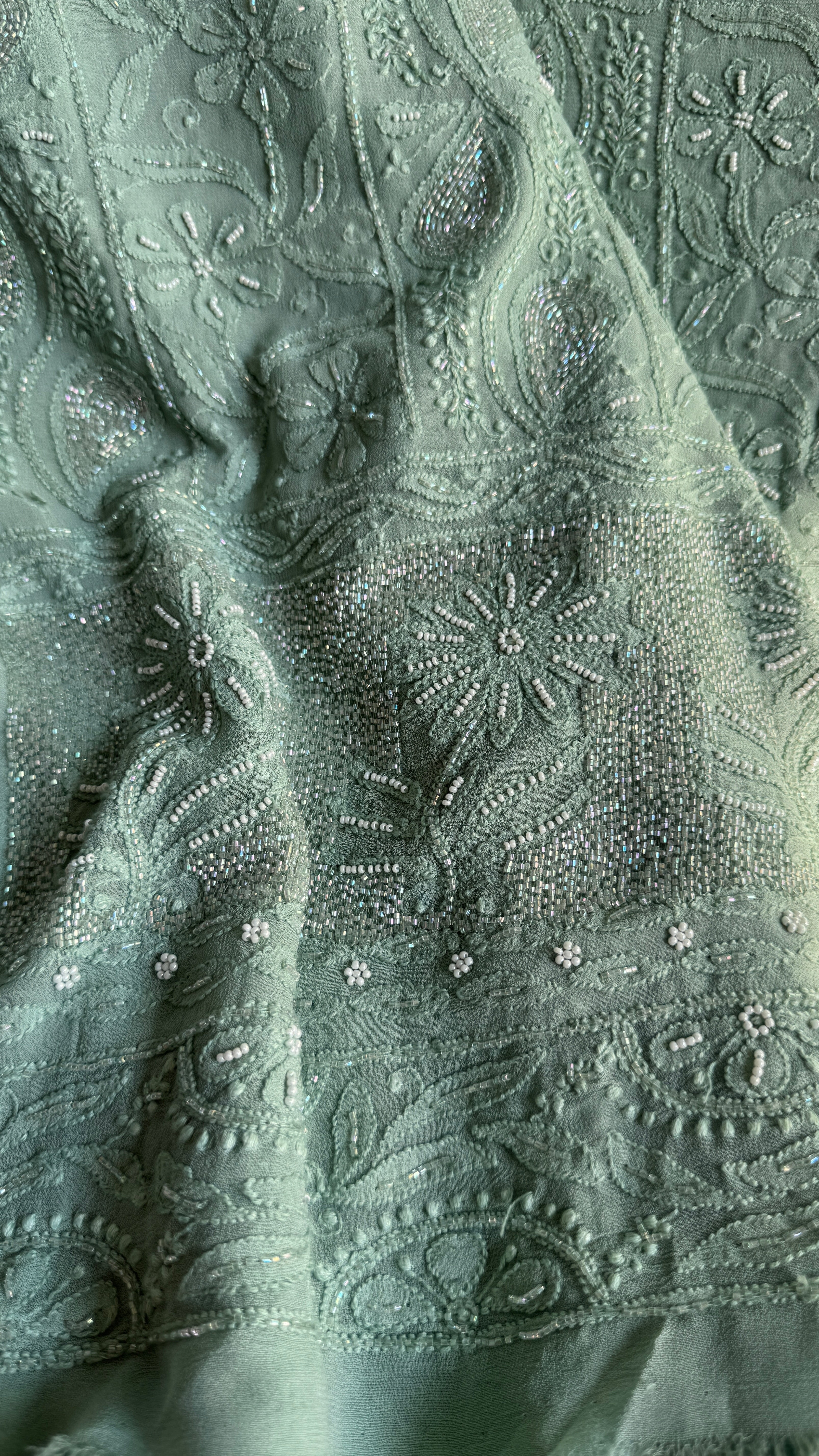 Viscose Length with Dupatta - Sage Green