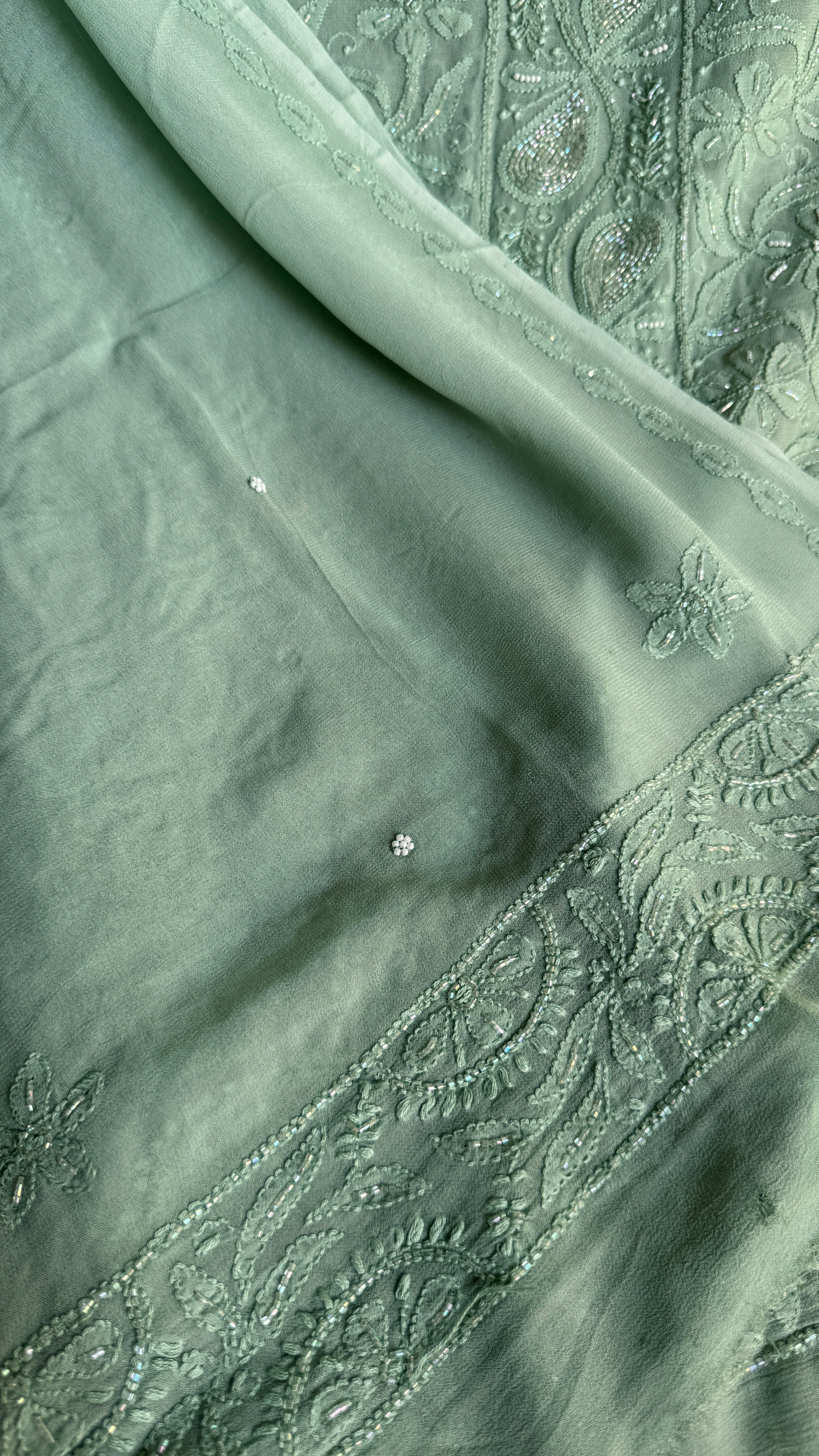 Viscose Length with Dupatta - Sage Green