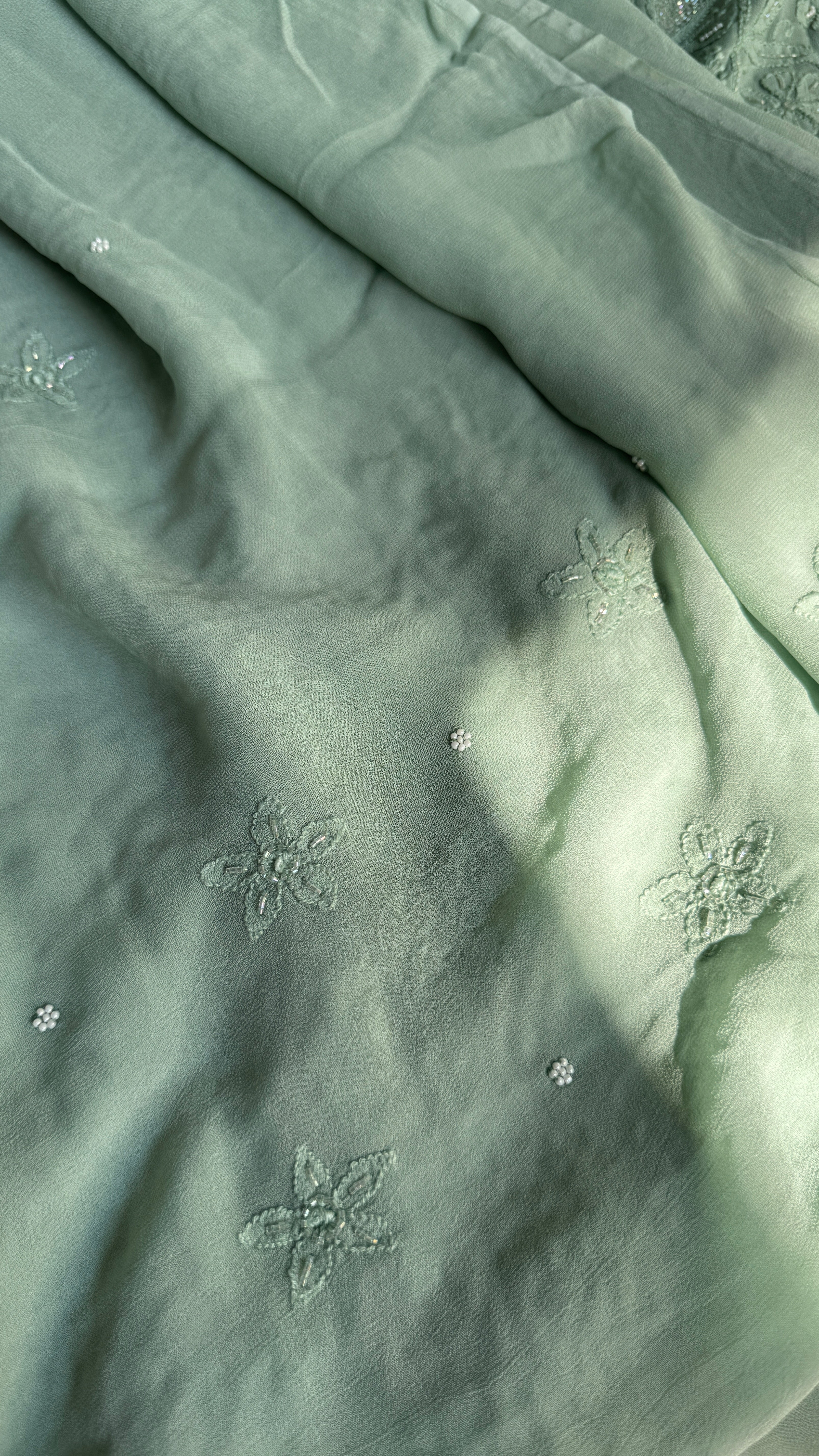 Viscose Length with Dupatta - Sage Green