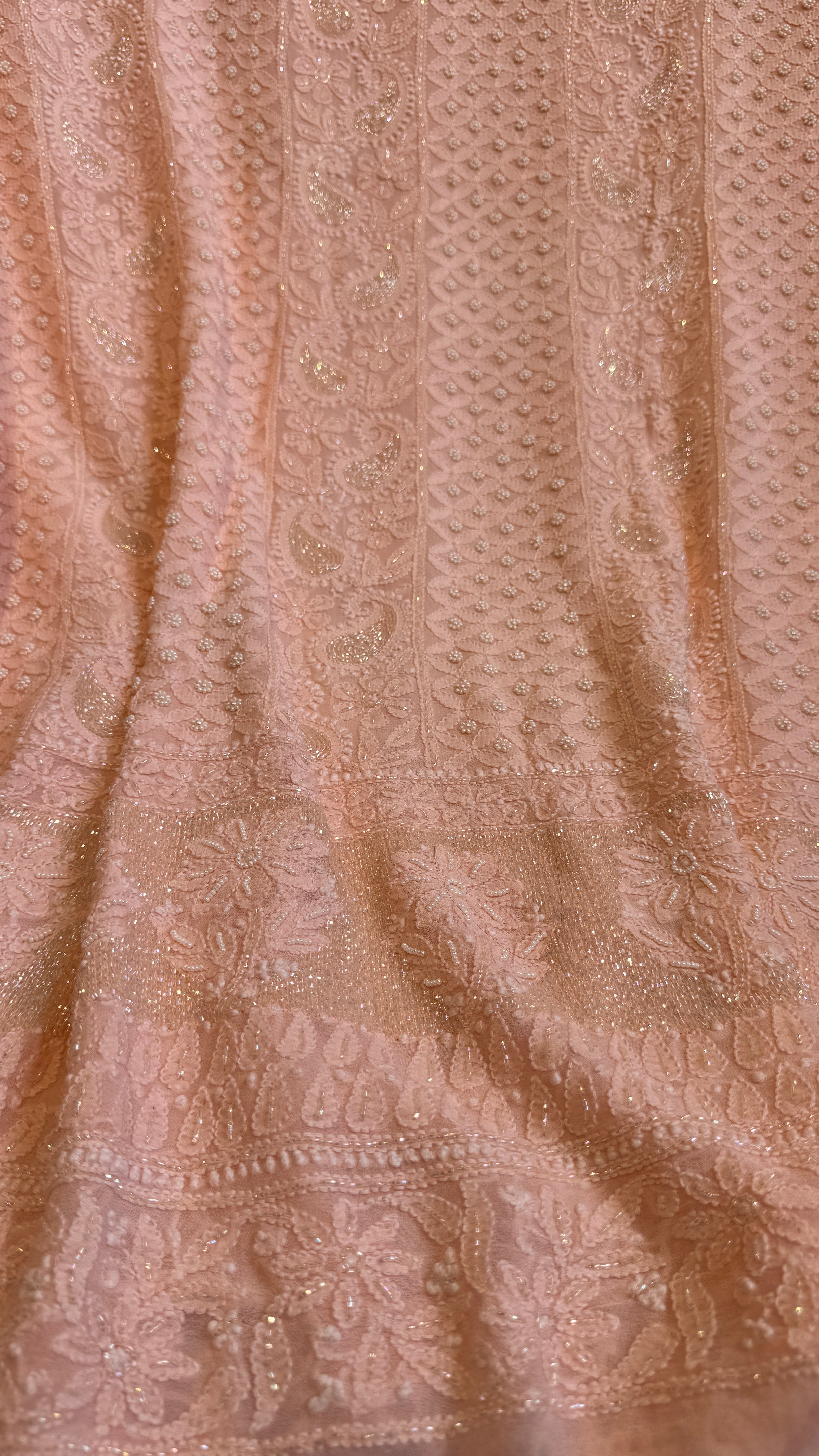 Viscose Length with Dupatta - Peach
