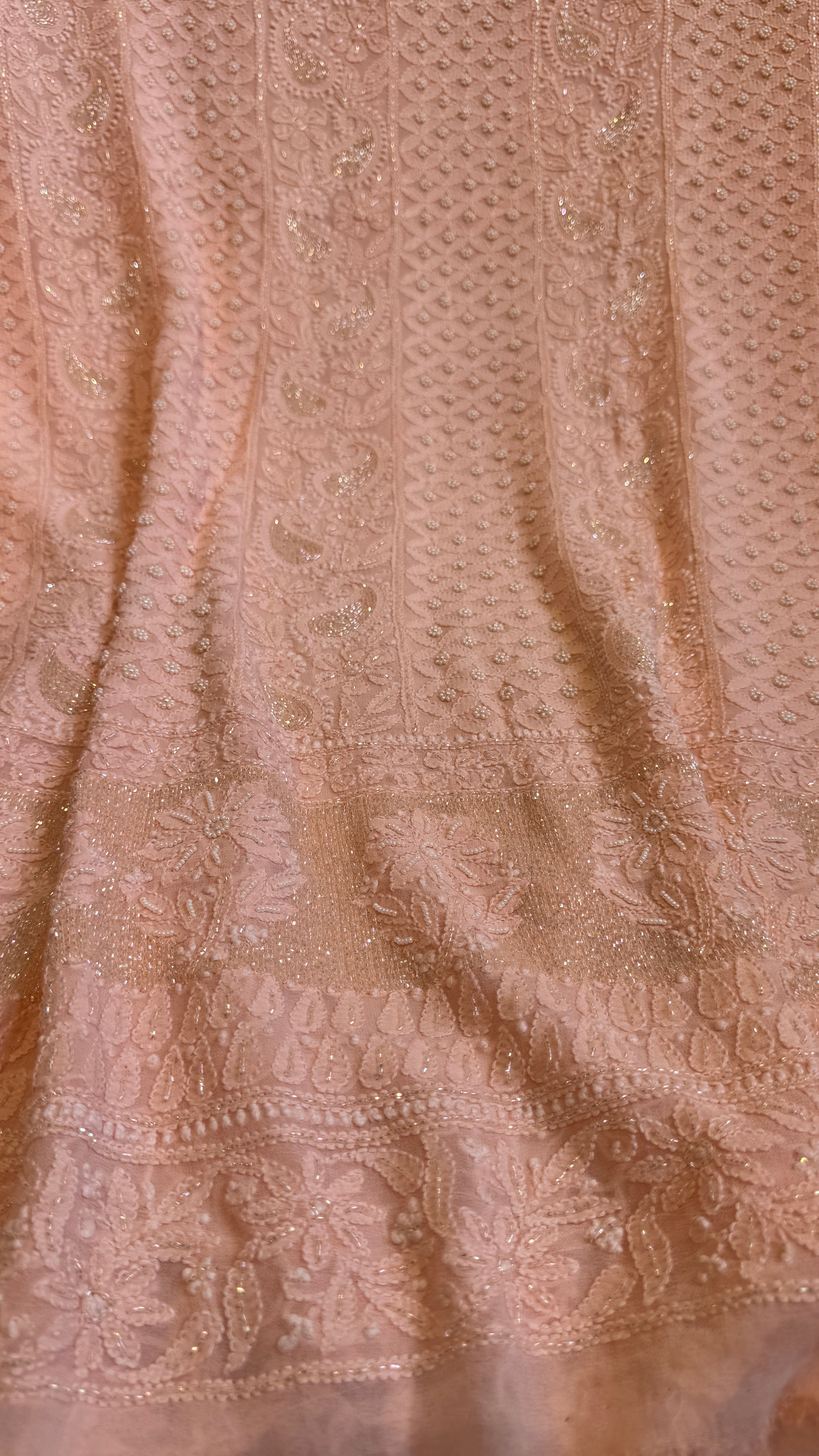 Viscose Length with Dupatta - Peach