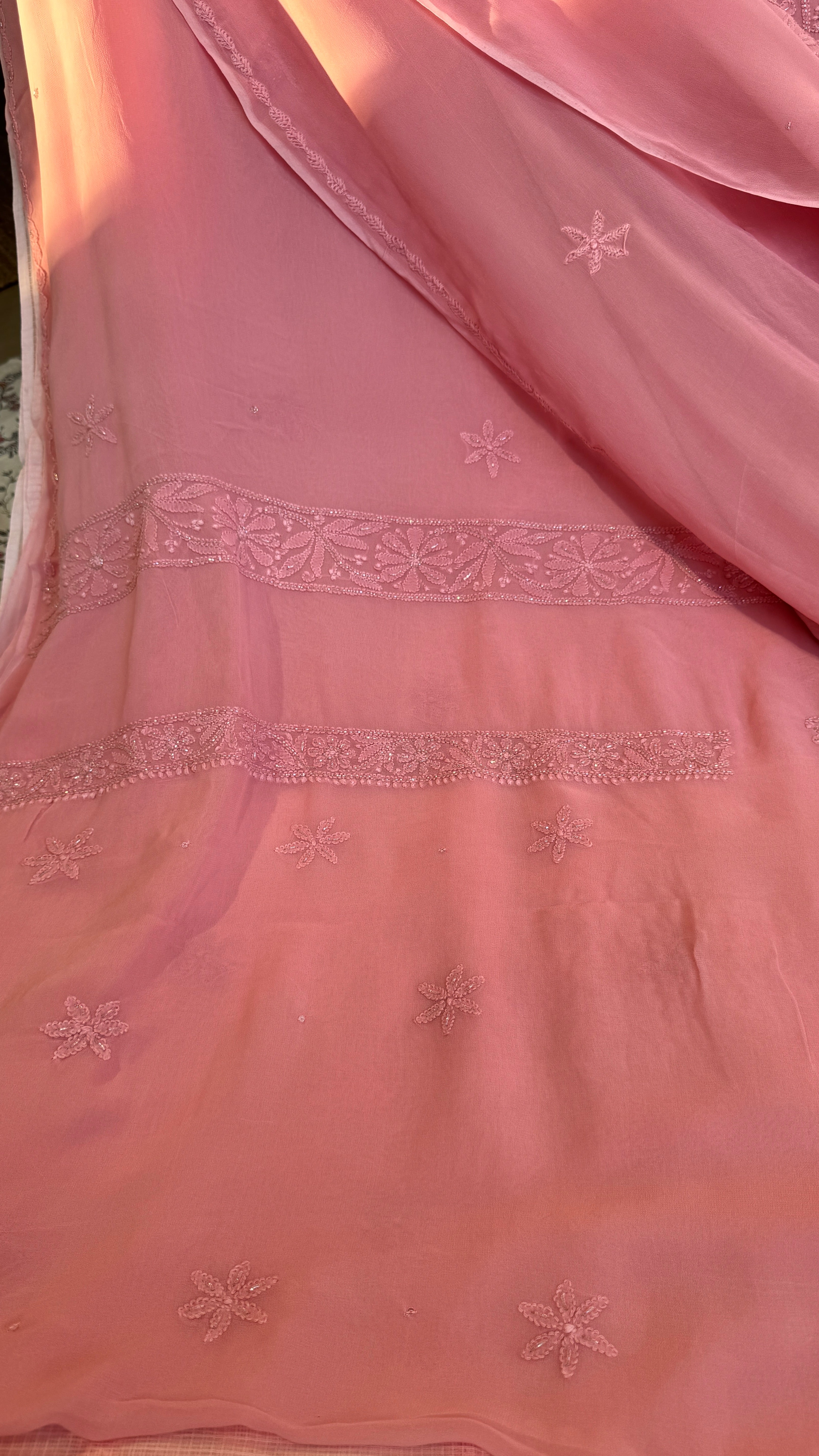 Viscose Length with Dupatta - Rosewood
