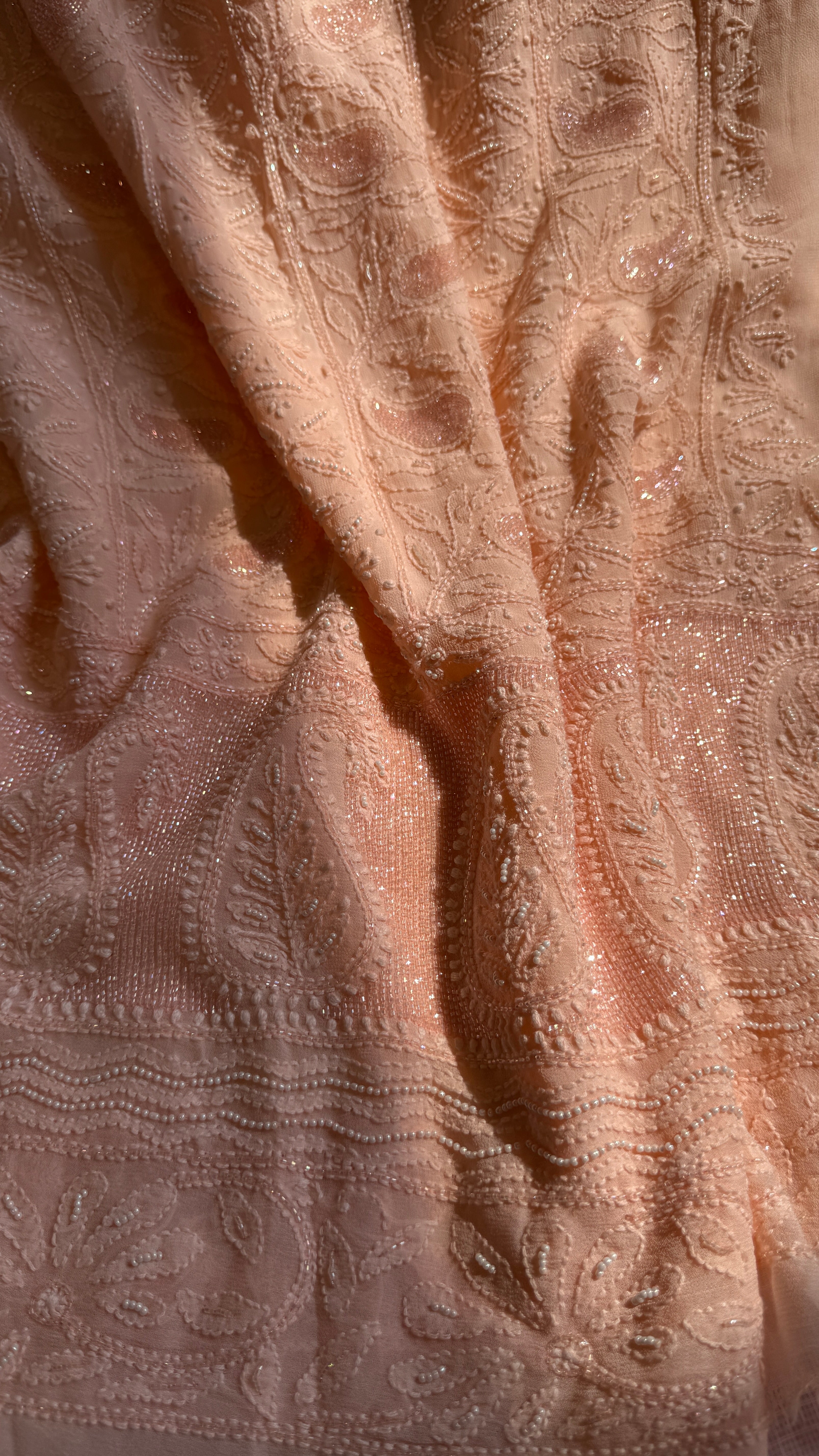 Viscose Length with Dupatta - Peach