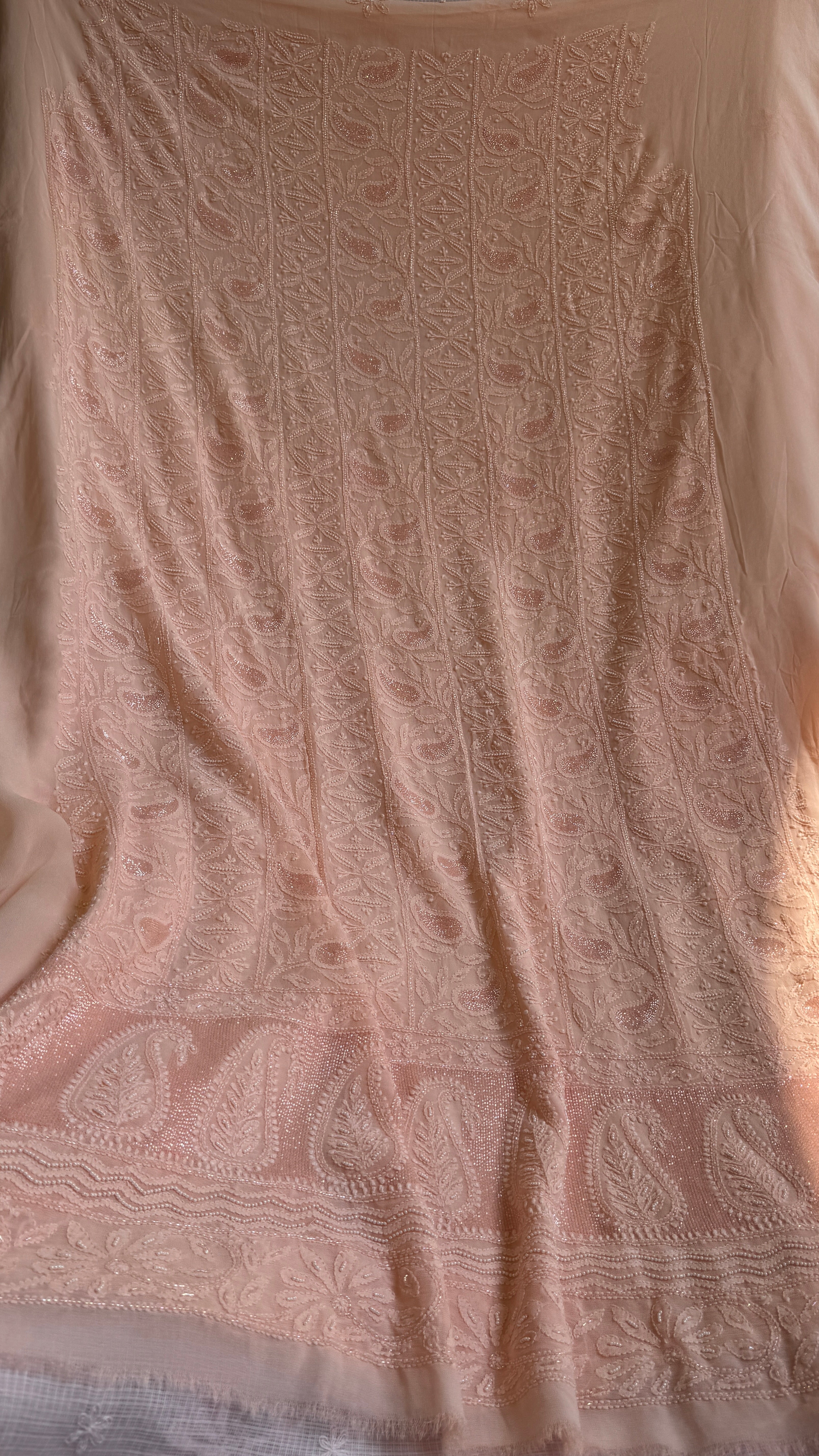 Viscose Length with Dupatta - Peach
