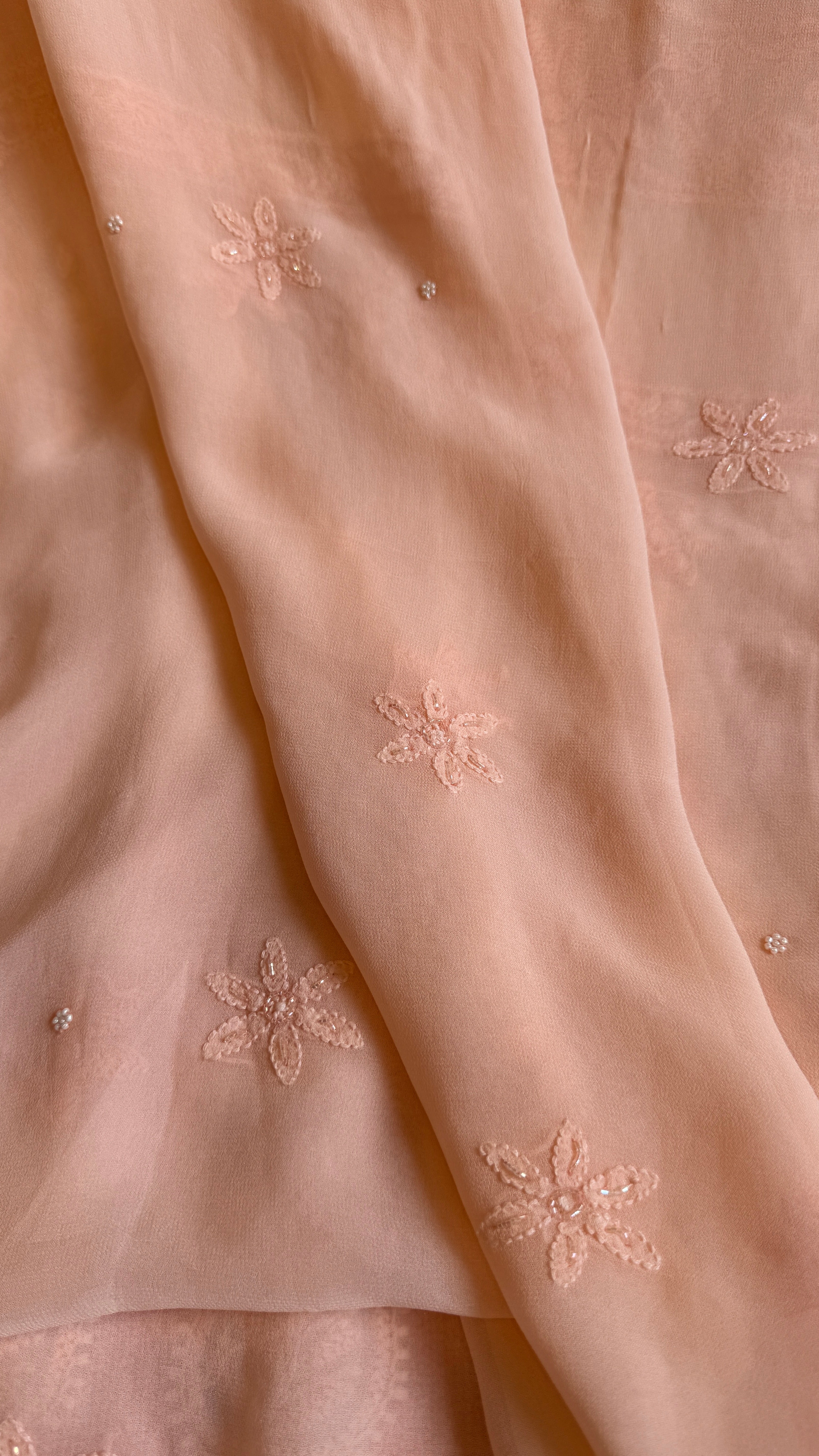 Viscose Length with Dupatta - Peach