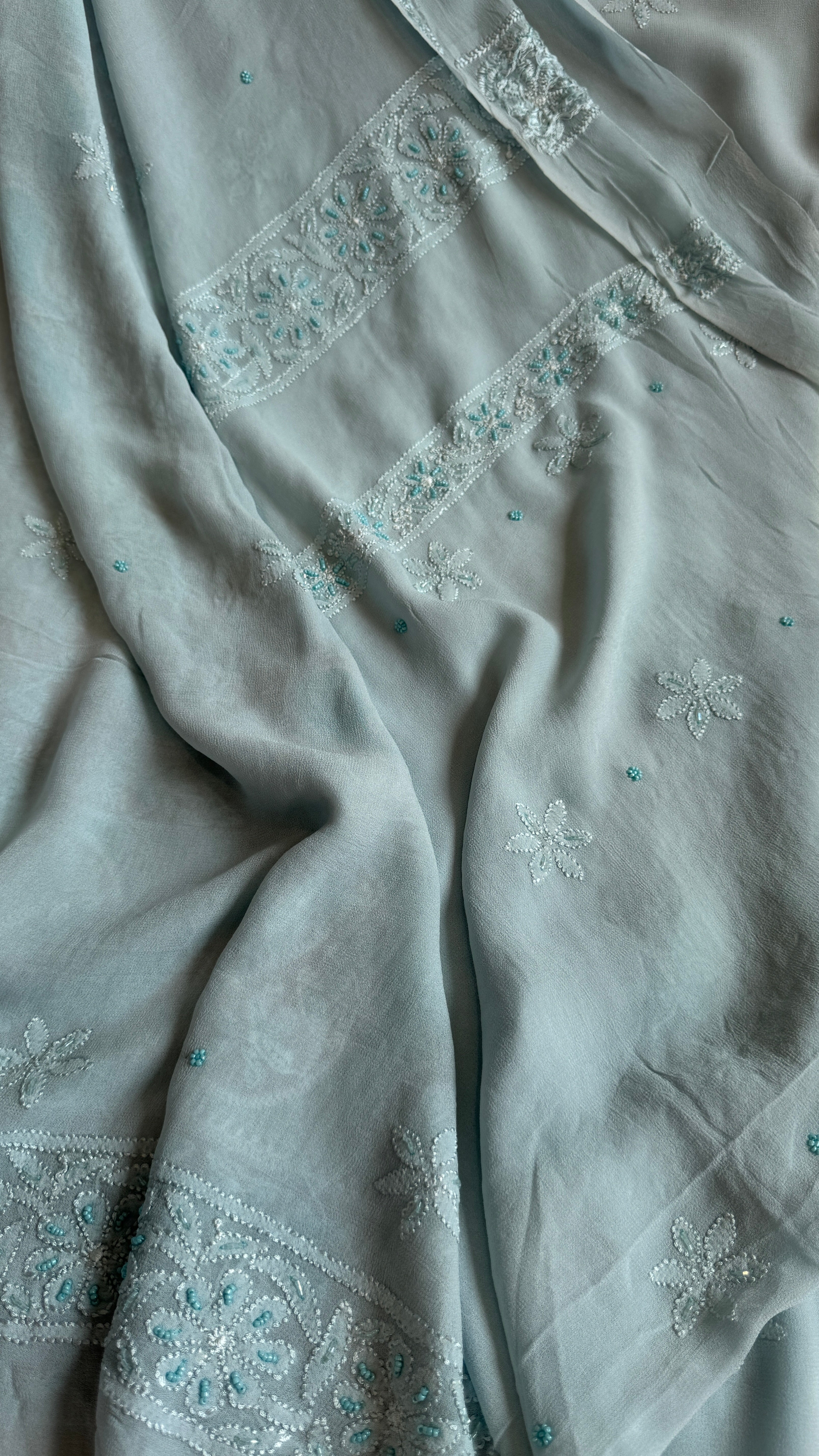 Viscose Length with Dupatta - Blue