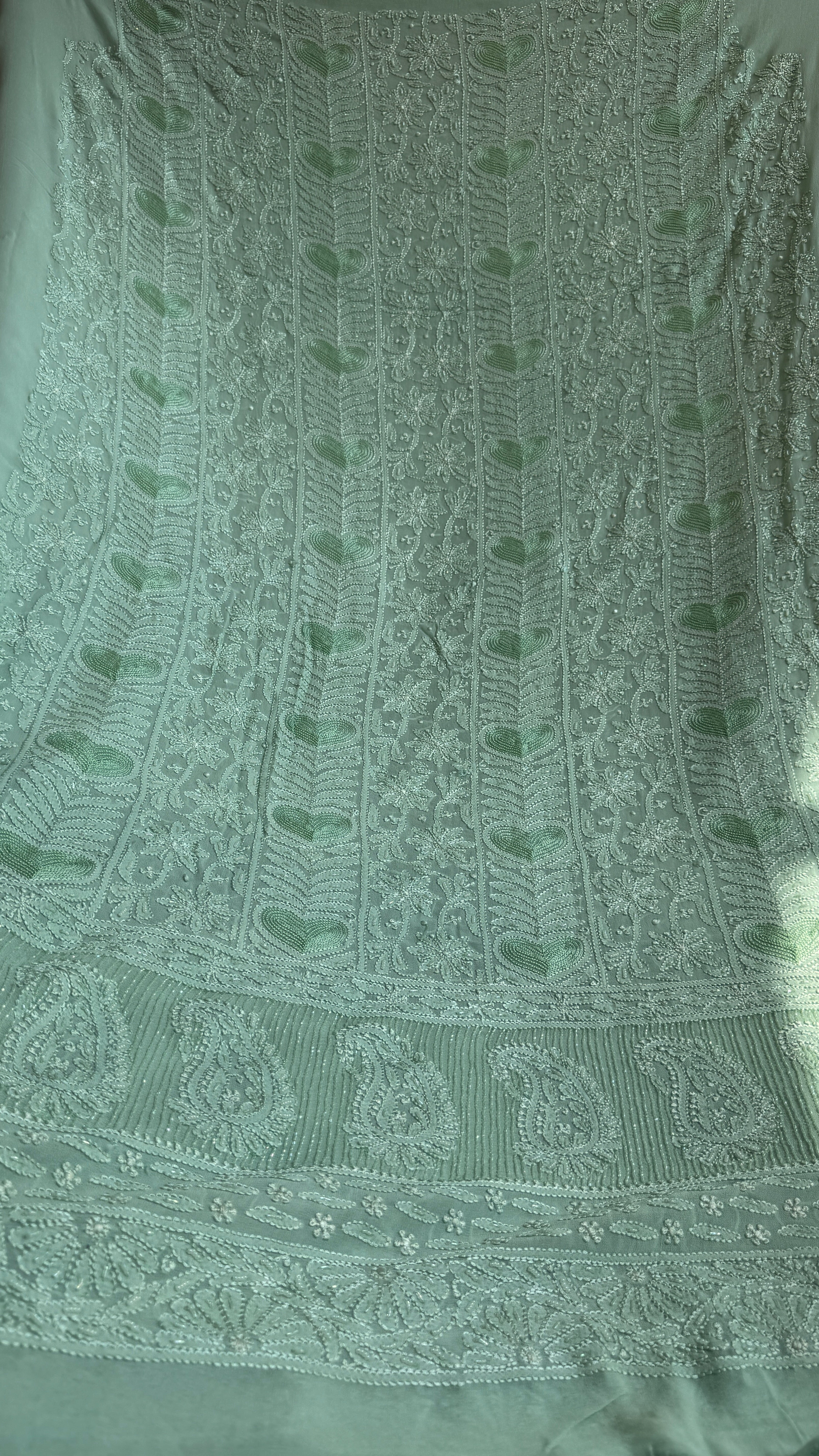 Viscose Length with Dupatta - Green