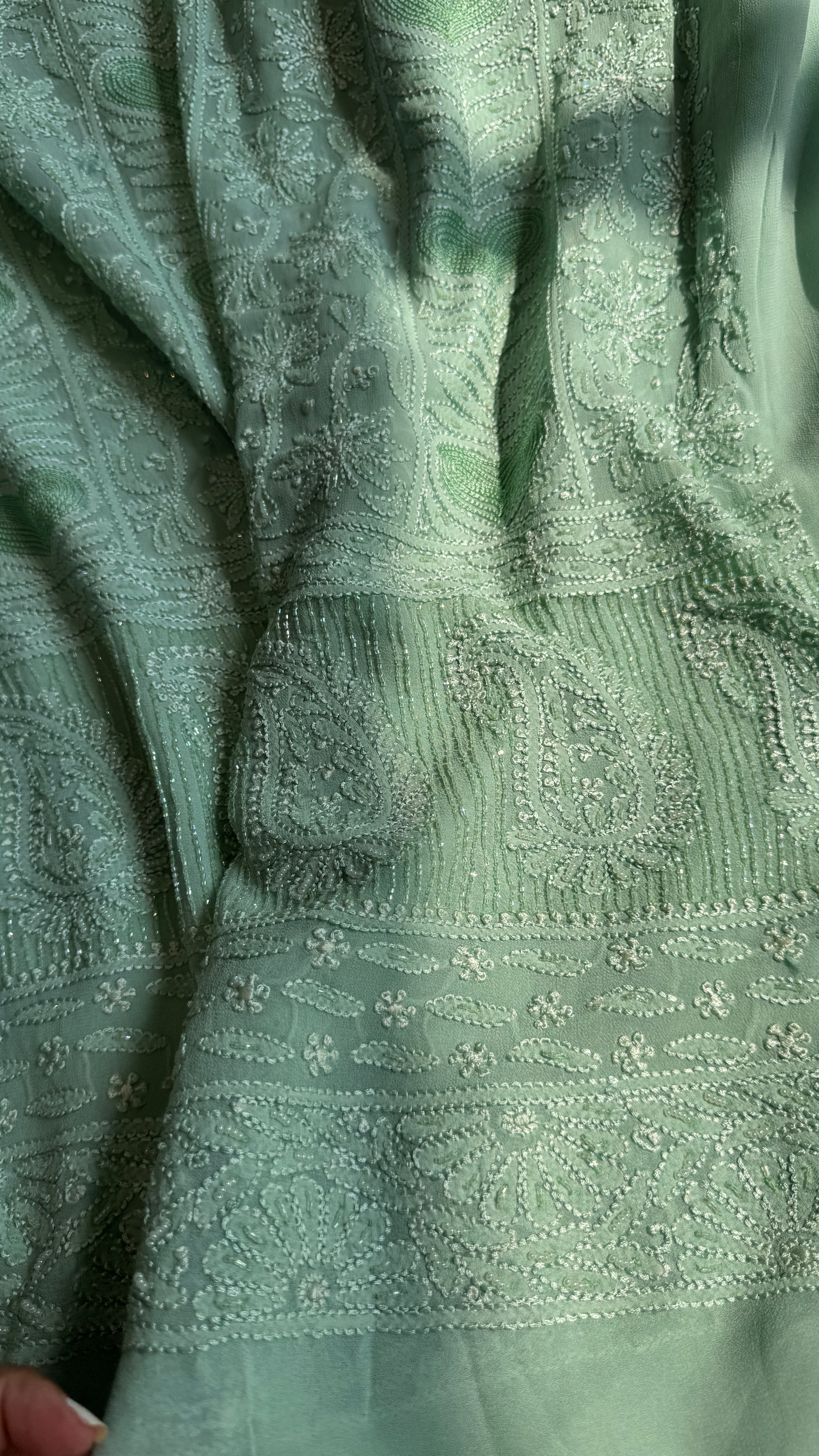 Viscose Length with Dupatta - Green