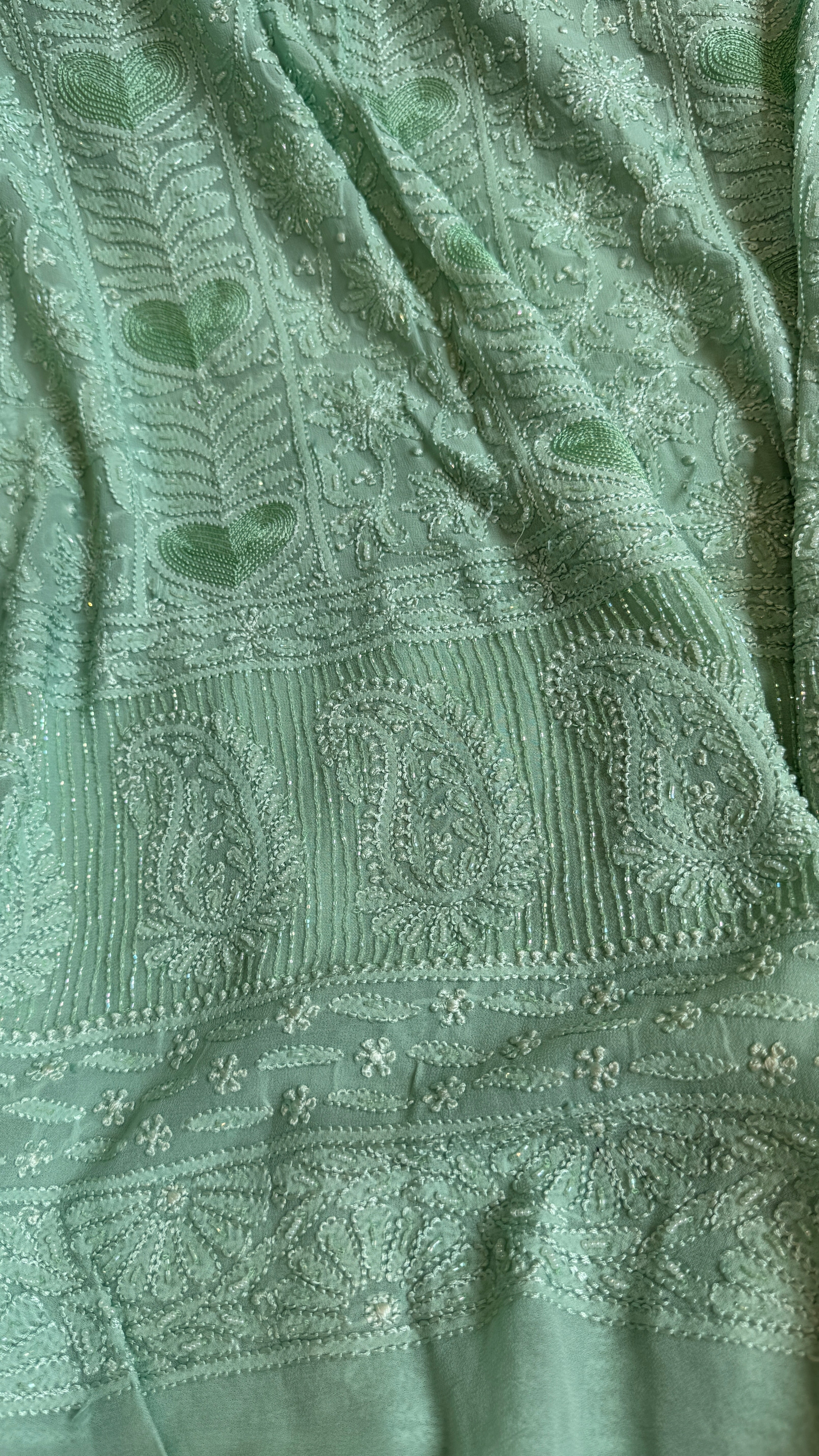 Viscose Length with Dupatta - Green