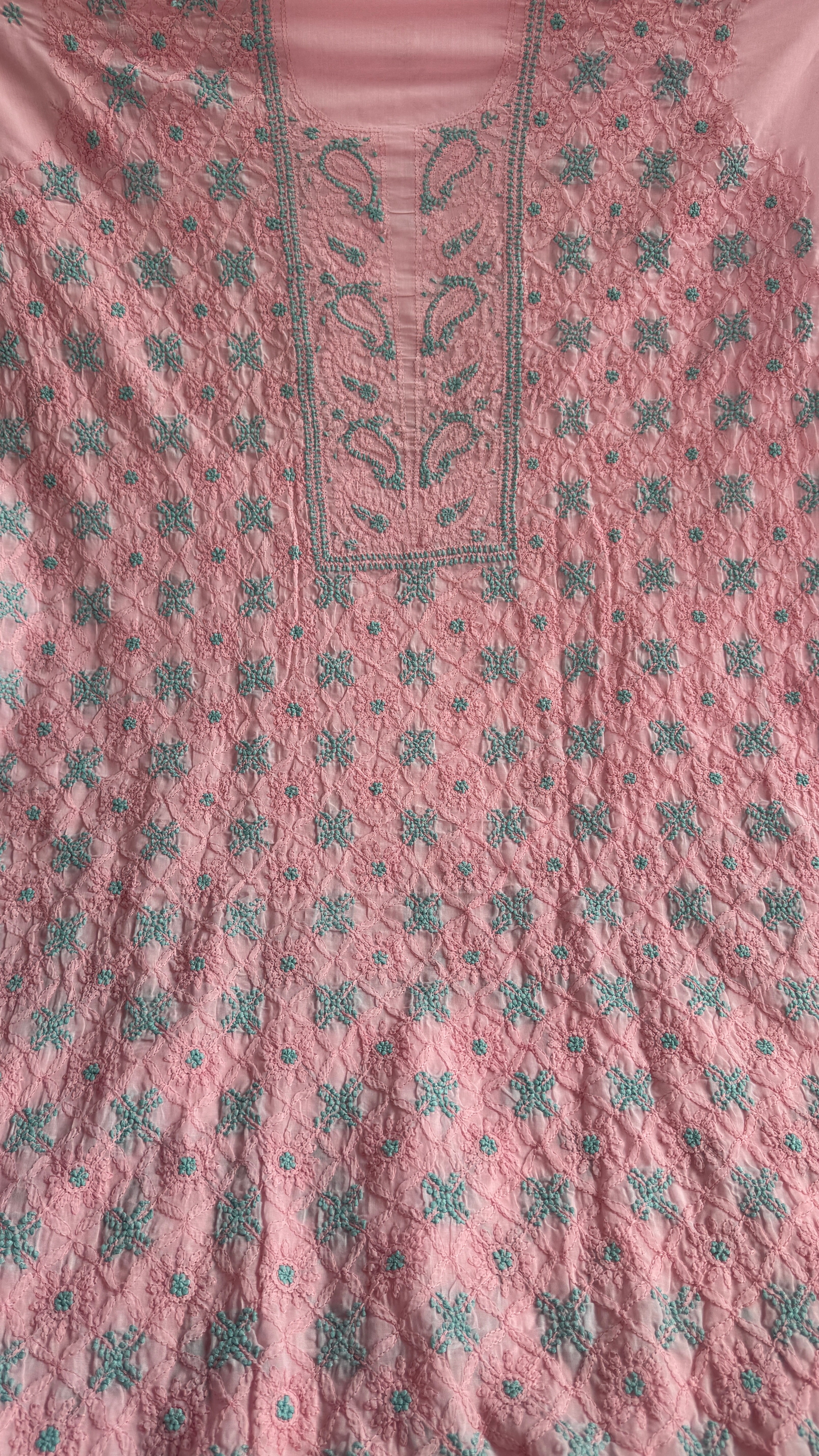 Handcrafted Lucknowi Chikankari Suit Set - Full Jaal - ARIAA CHIKANKARI