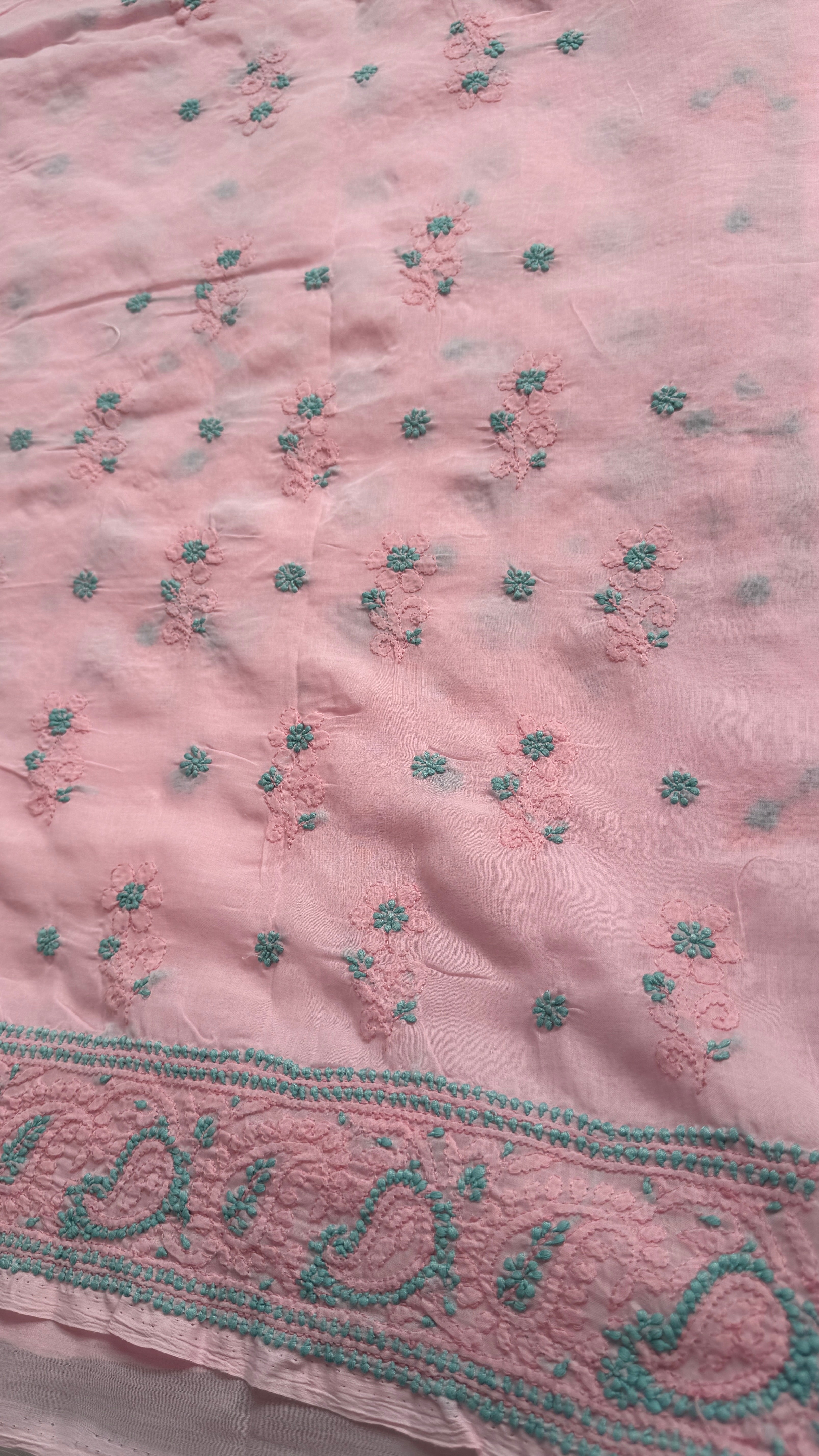 Handcrafted Lucknowi Chikankari Suit Set - Full Jaal - ARIAA CHIKANKARI