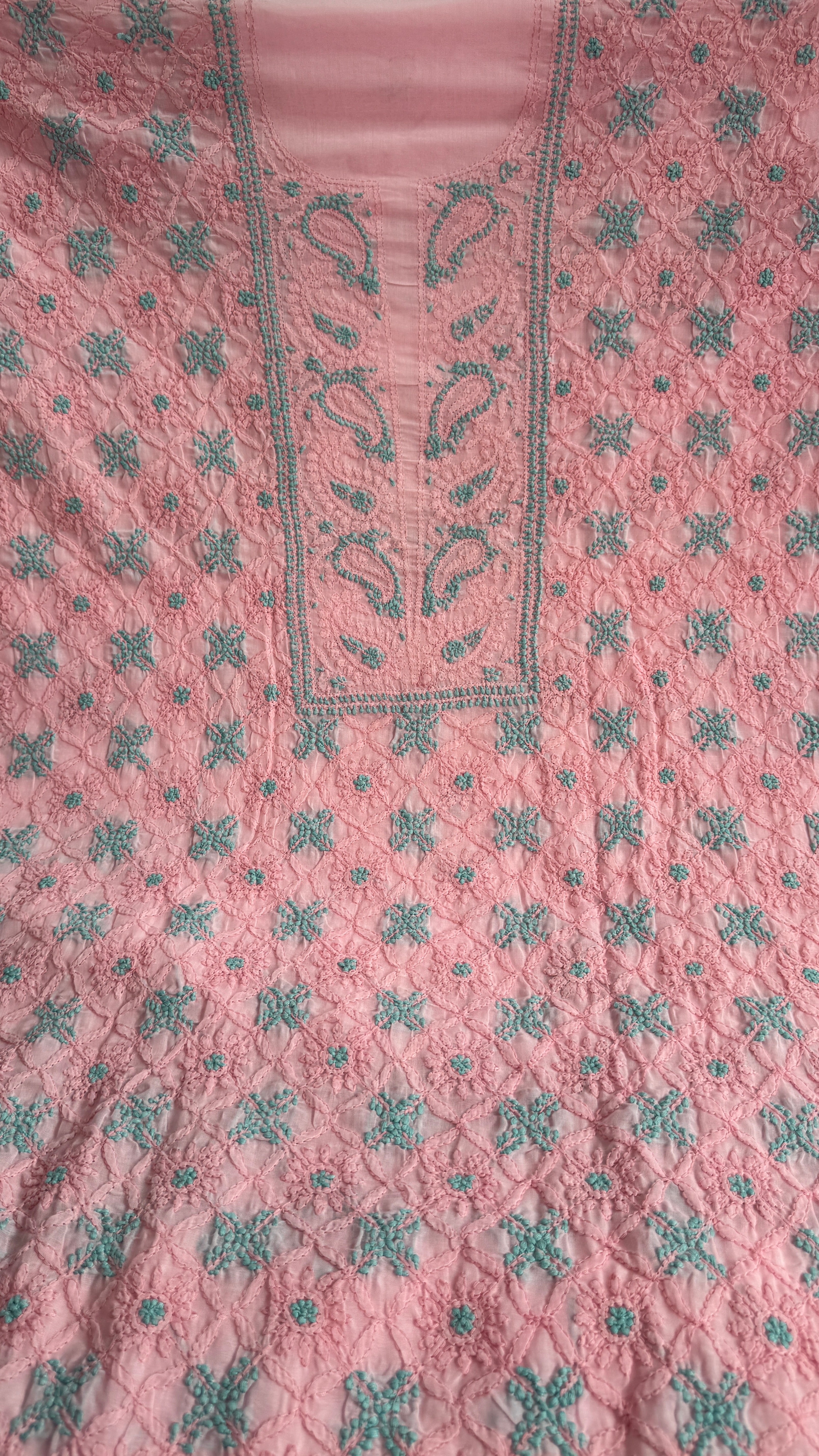 Handcrafted Lucknowi Chikankari Suit Set - Full Jaal - ARIAA CHIKANKARI