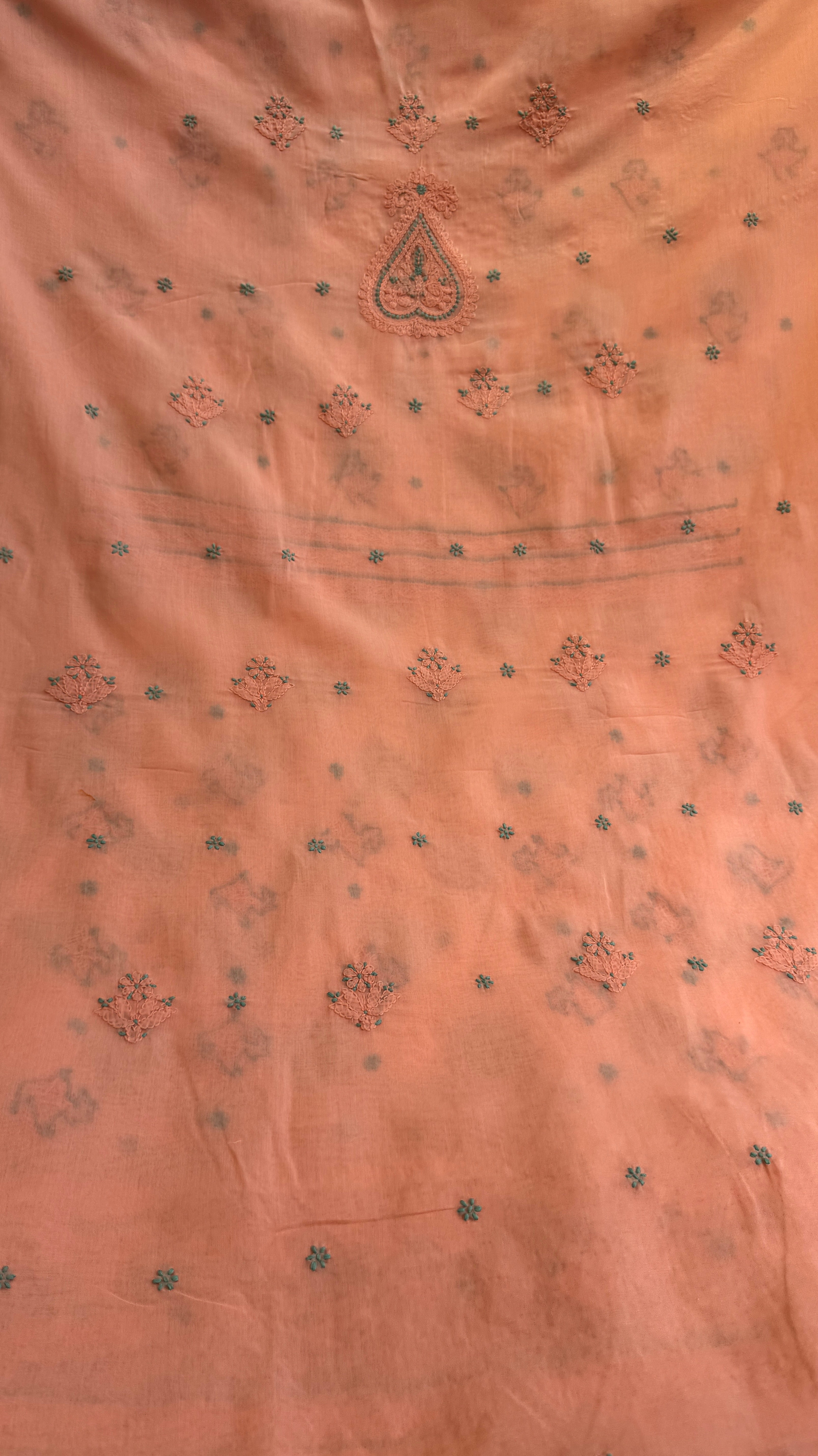 Handcrafted Lucknowi Chikankari Suit Set - Full Jaal - ARIAA CHIKANKARI