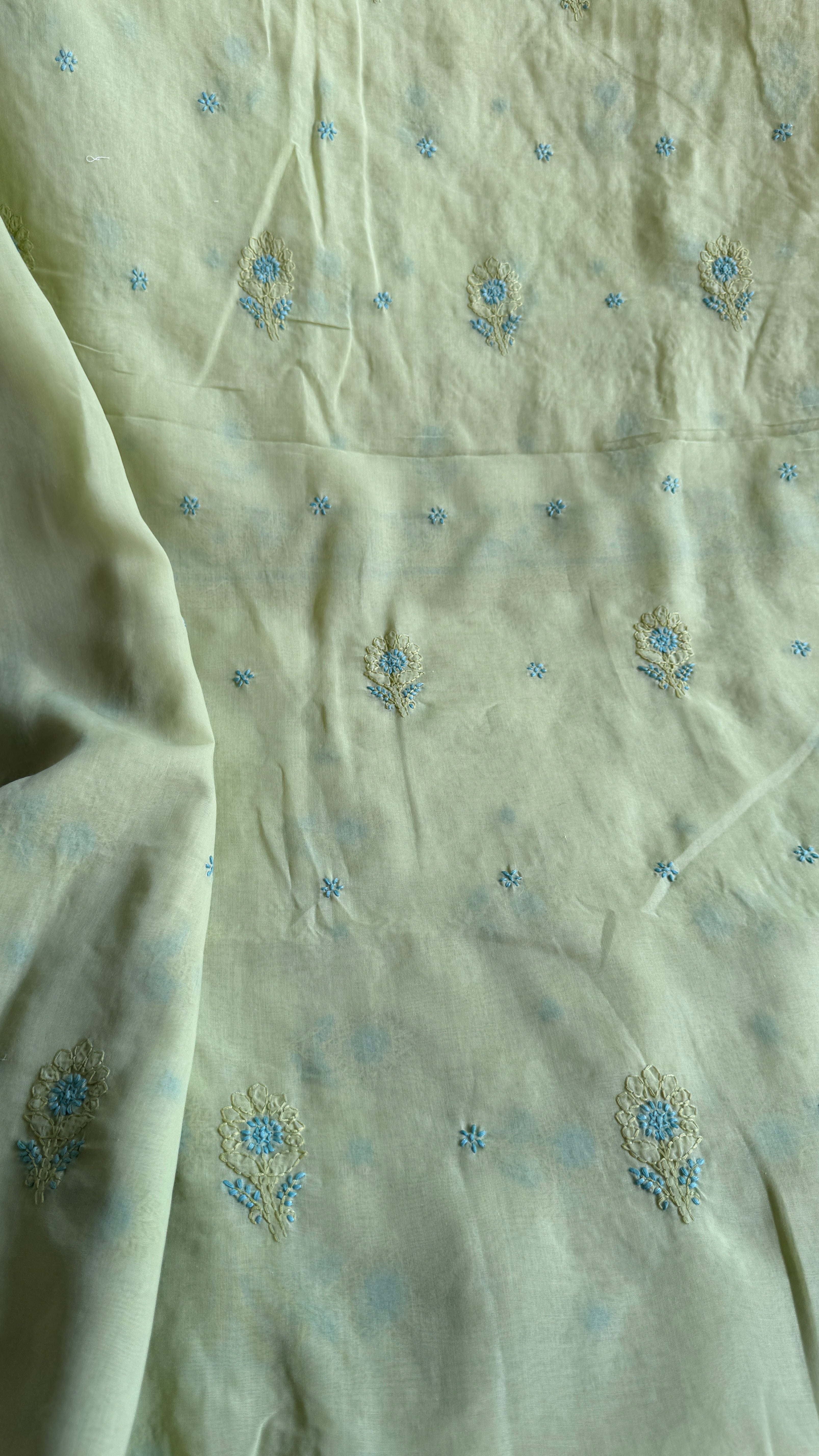 Handcrafted Lucknowi Chikankari Suit Set - Full Jaal - ARIAA CHIKANKARI