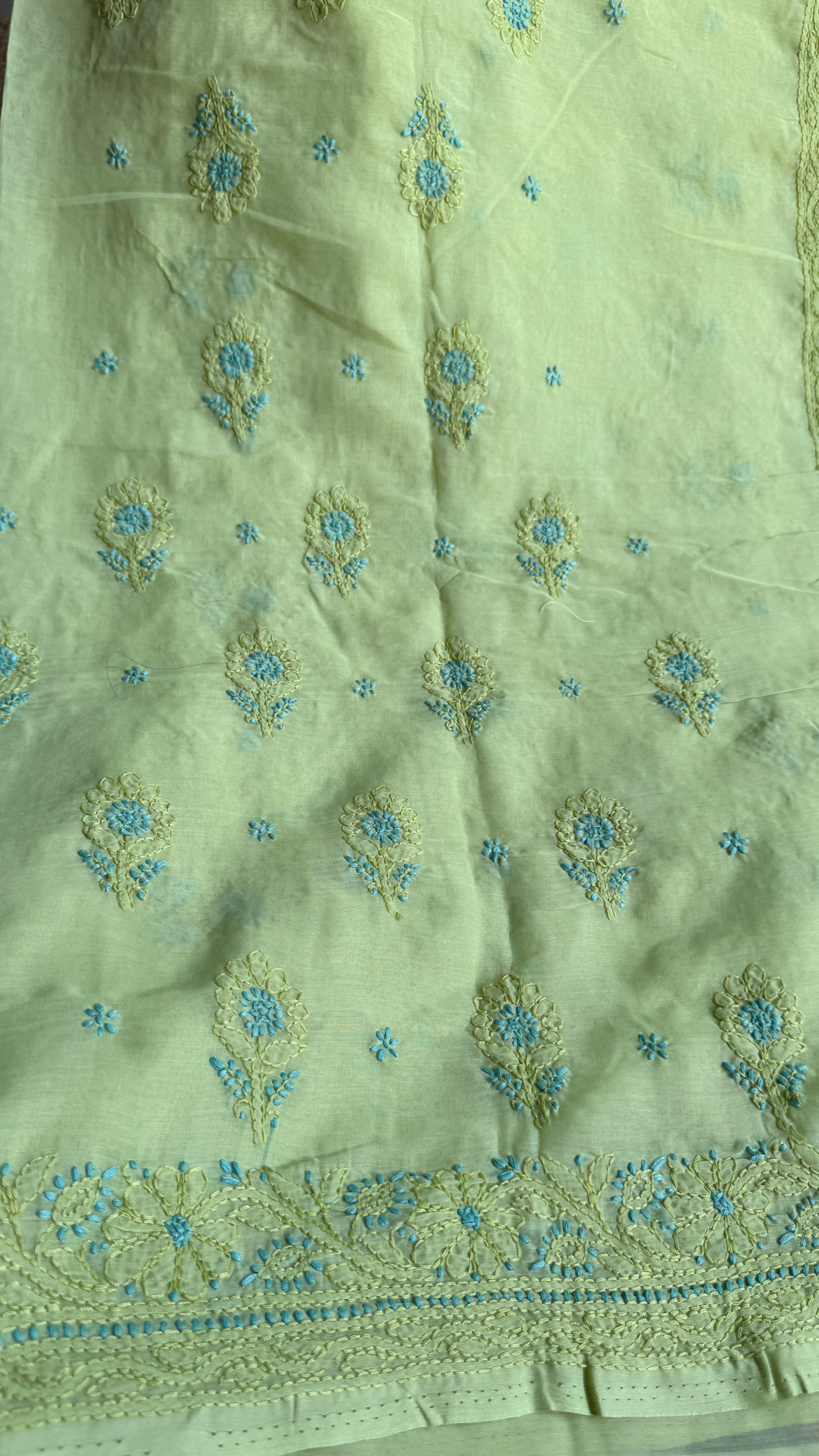 Handcrafted Lucknowi Chikankari Suit Set - Full Jaal - ARIAA CHIKANKARI