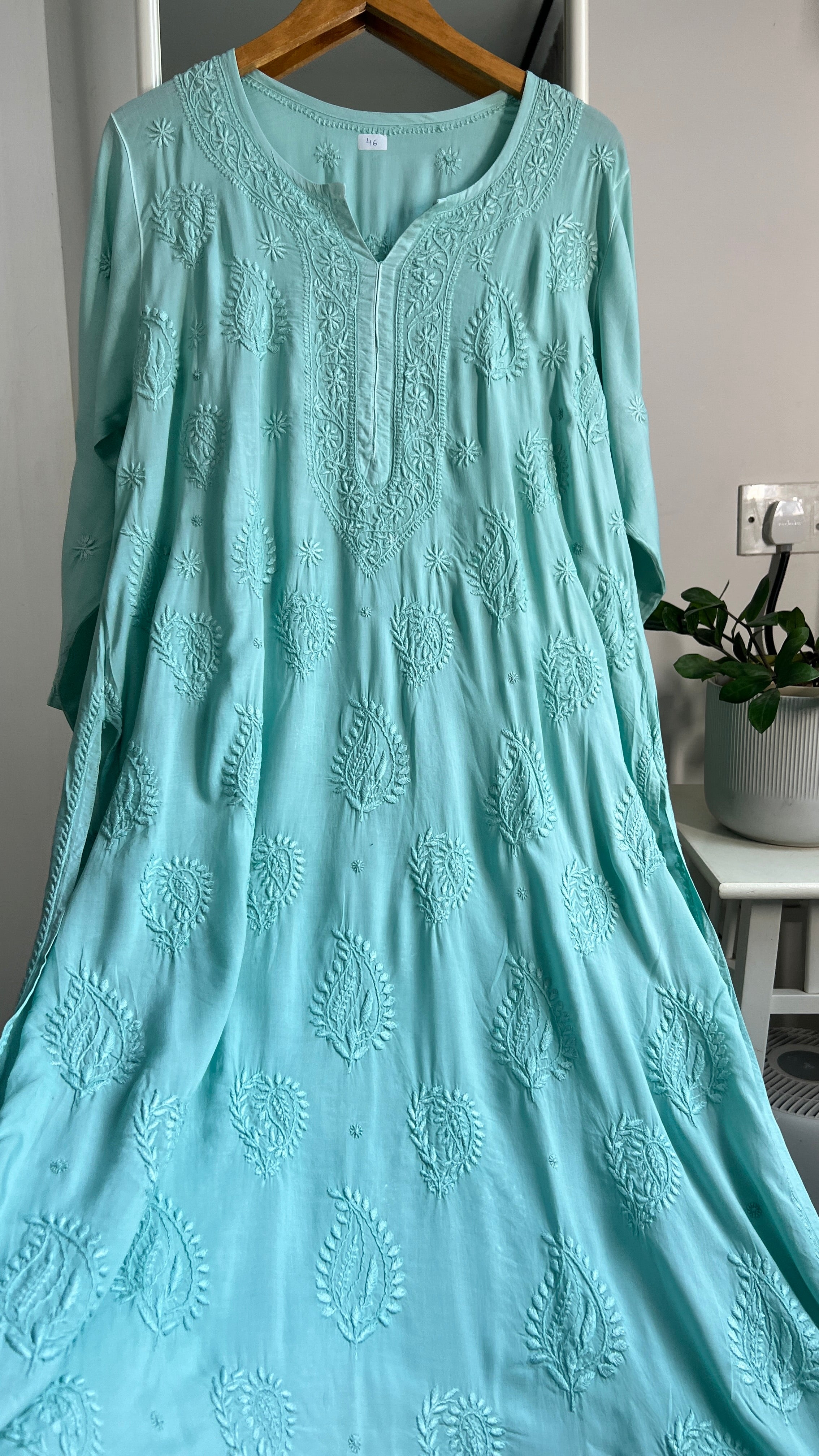 Premium Modal Chikankari Cotton Kurti -Tiffany - Noor Collection