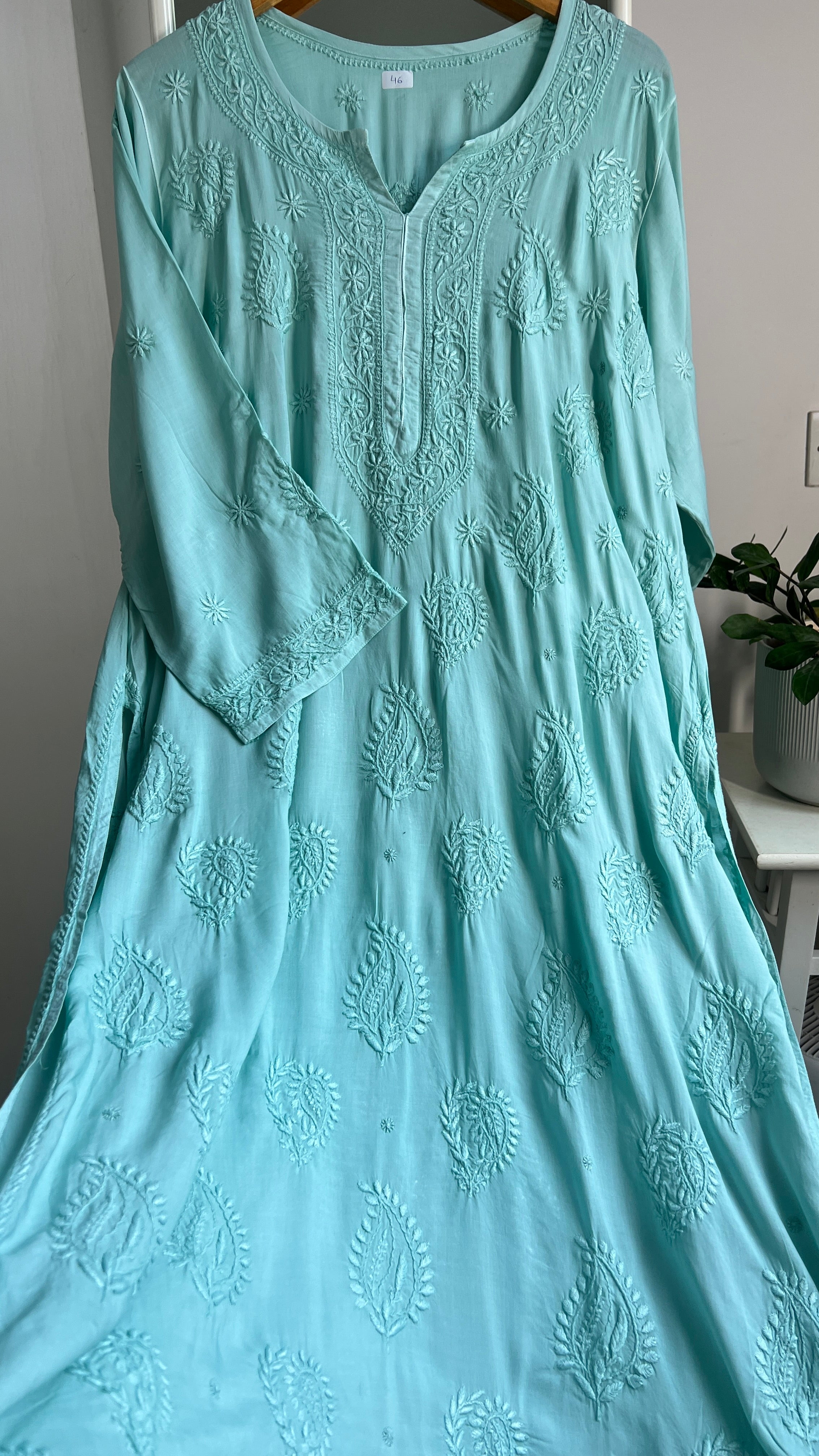 Premium Modal Chikankari Cotton Kurti -Tiffany - Noor Collection