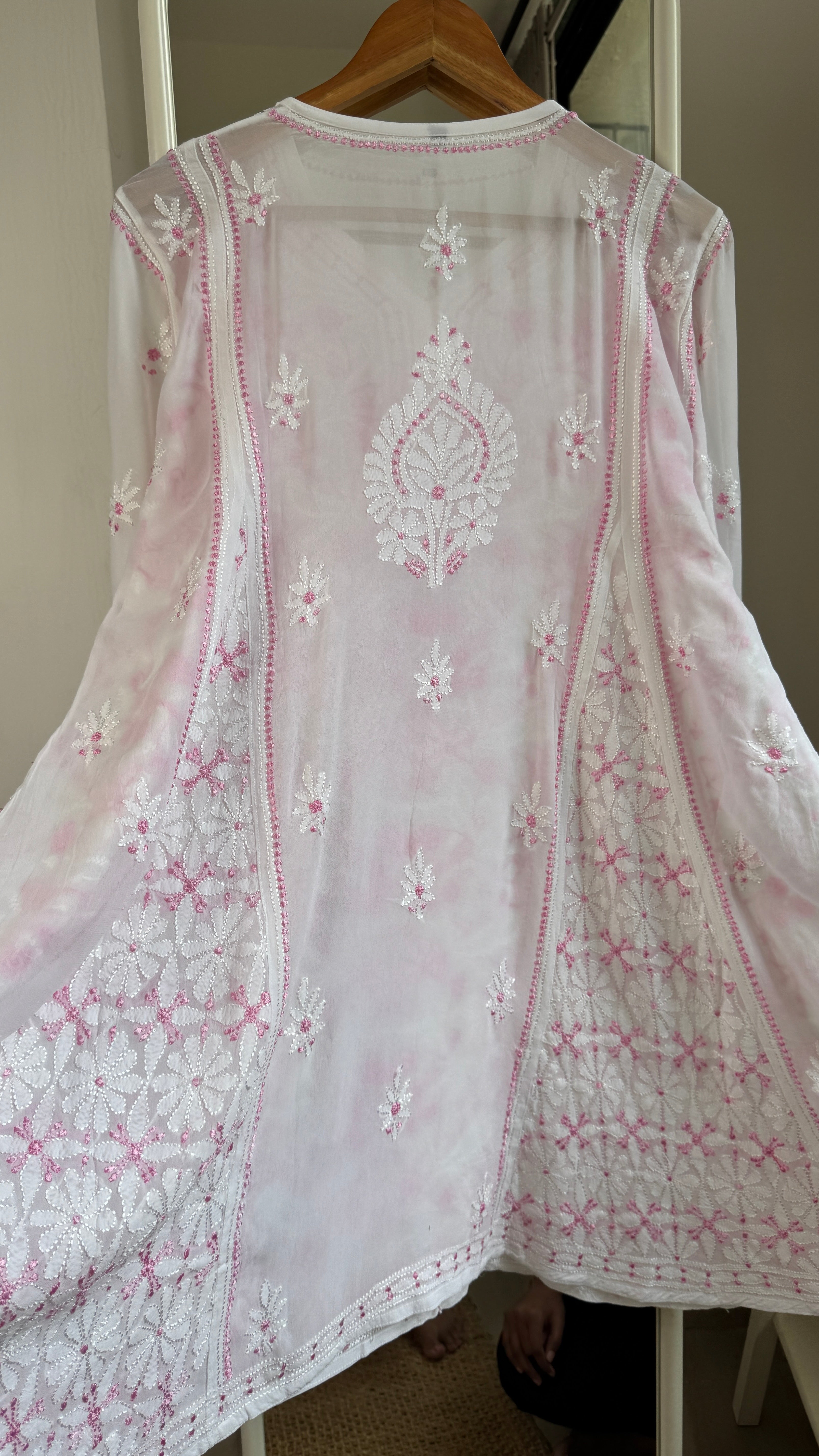 Viscose Chikankari Short Anarkali - Multi Colour - Sahar Collection