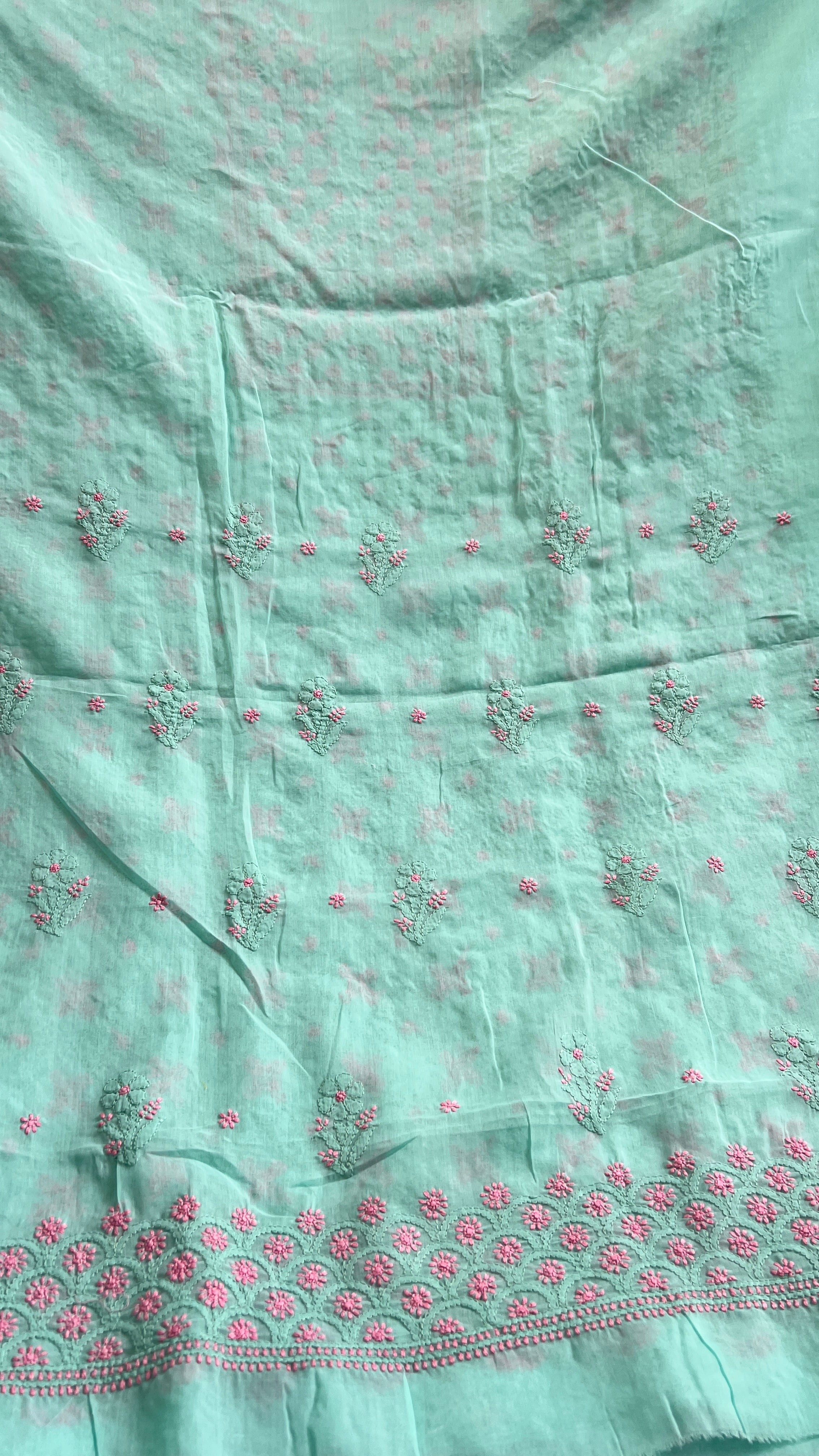 Handcrafted Lucknowi Chikankari Suit Set - Full Jaal - ARIAA CHIKANKARI