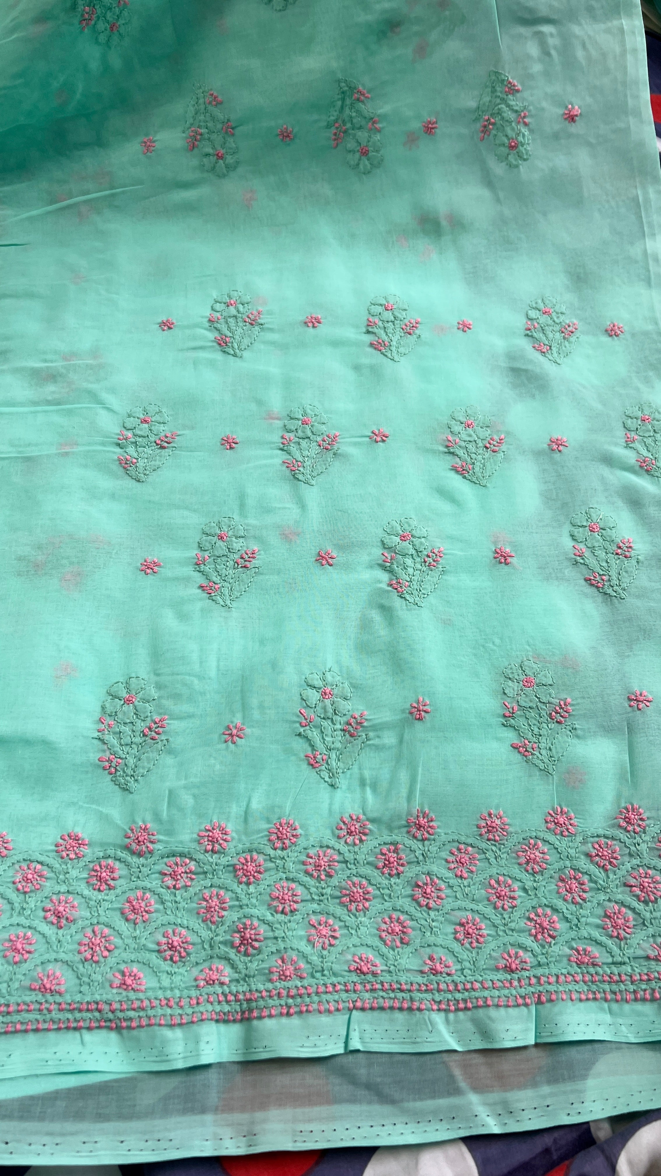 Handcrafted Lucknowi Chikankari Suit Set - Full Jaal - ARIAA CHIKANKARI