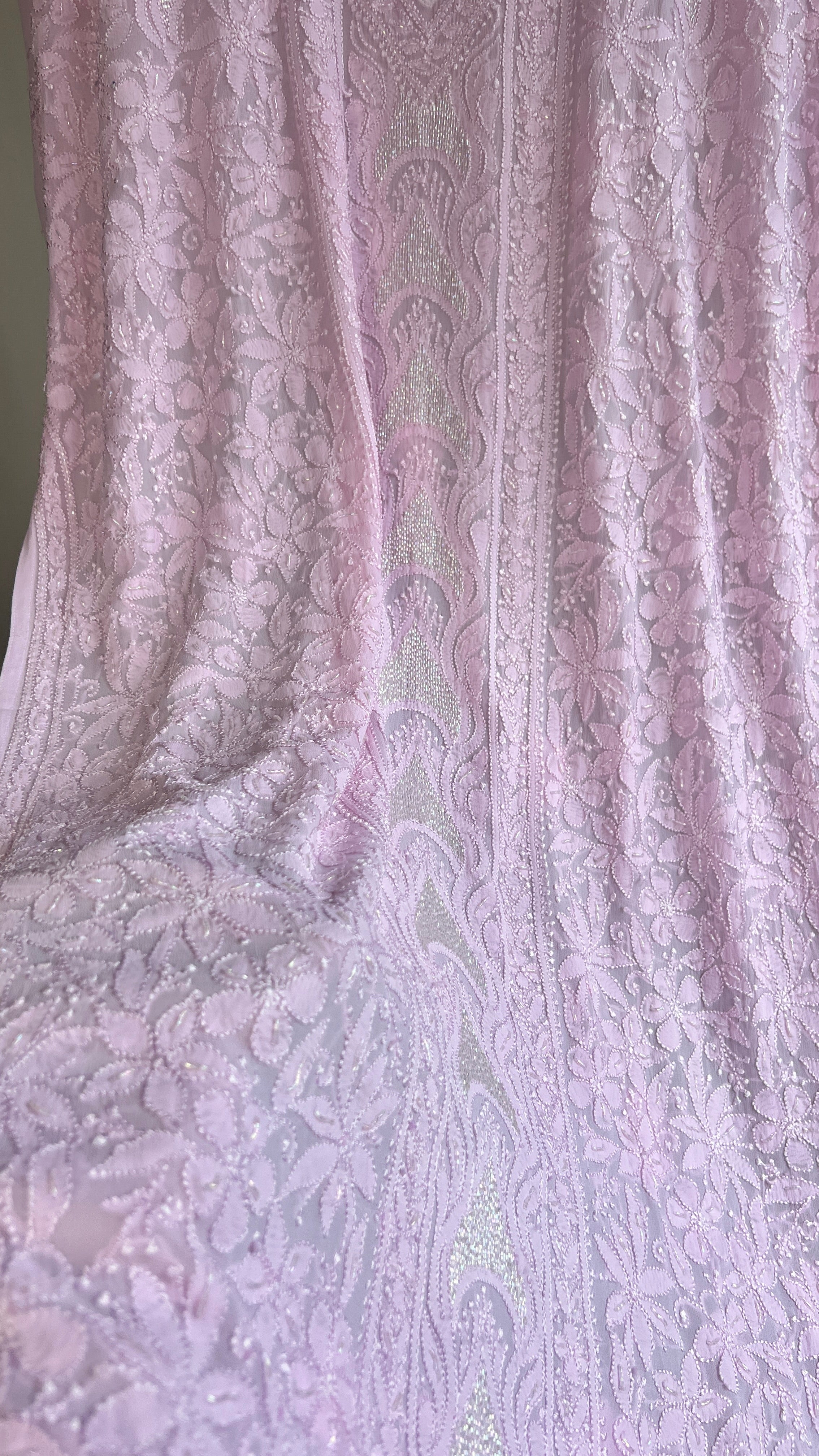 Viscose Kurti with Pearl Work - Pink
